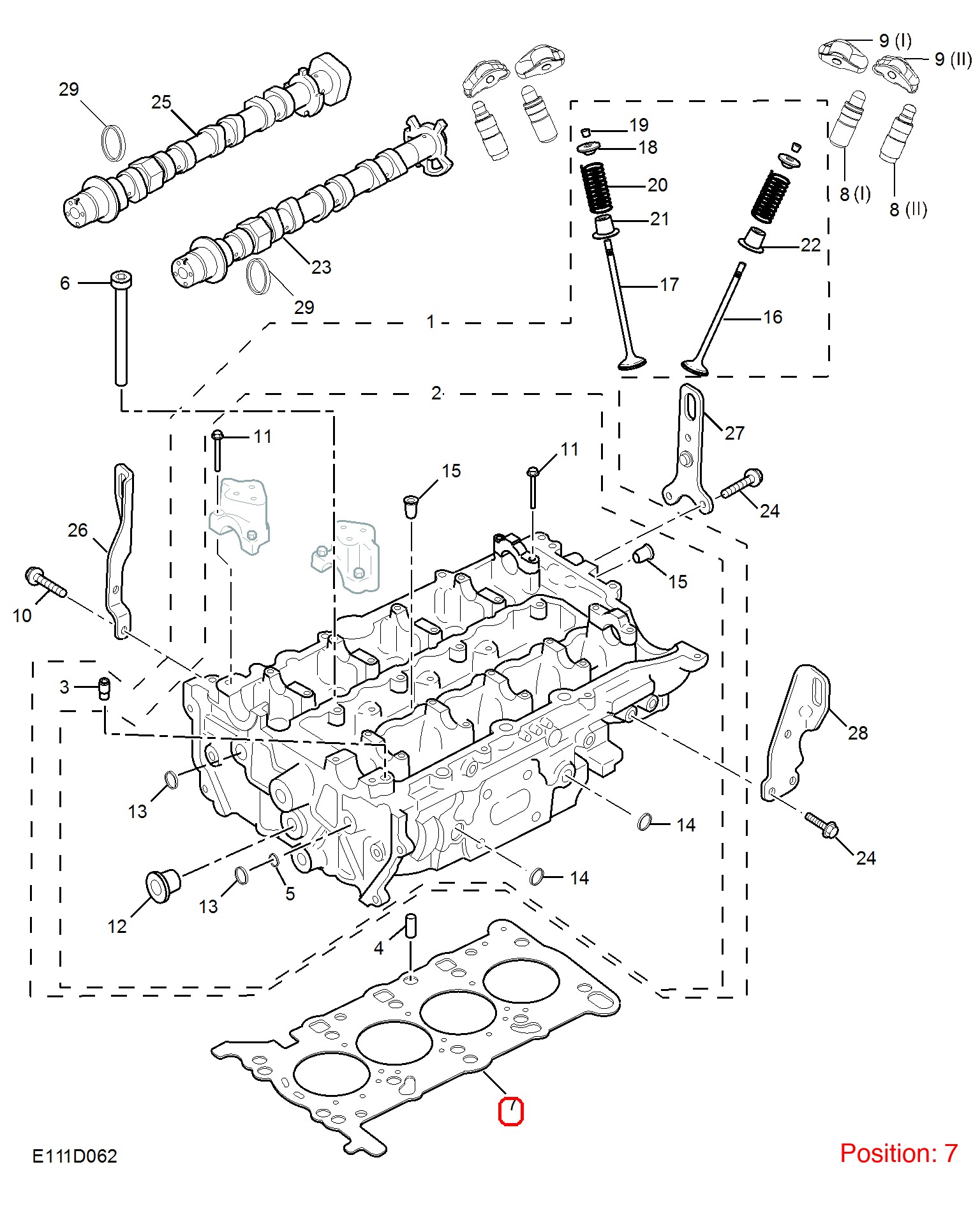 MG Cylinder head gasket OEM 10425896 FOR MG MG5 MG6 10425896-MG_OEM