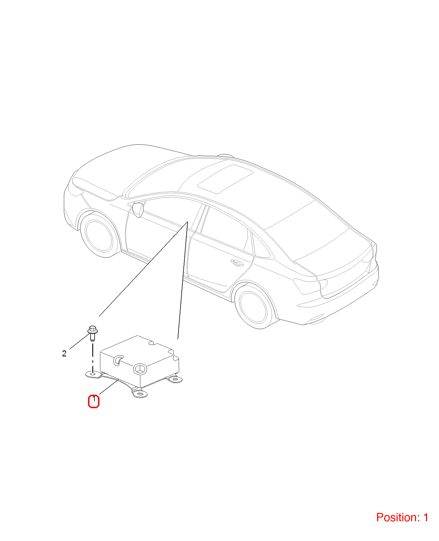 MG Airbag computer OEM 10426969 FOR MG6 10426969-MG_OEM