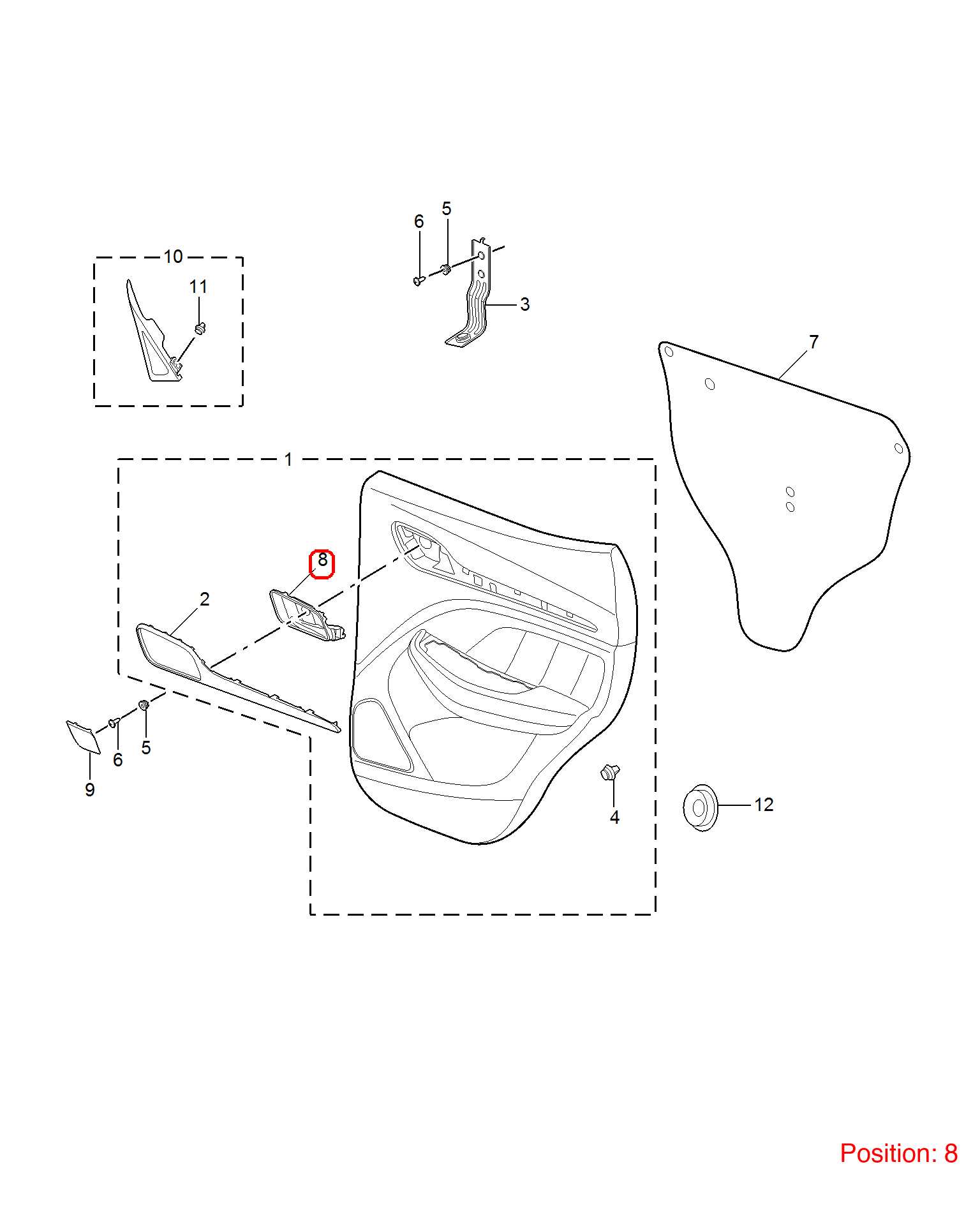MG Door handle OEM 10430791PXD FOR MG 10430791PXD-MG_OEM