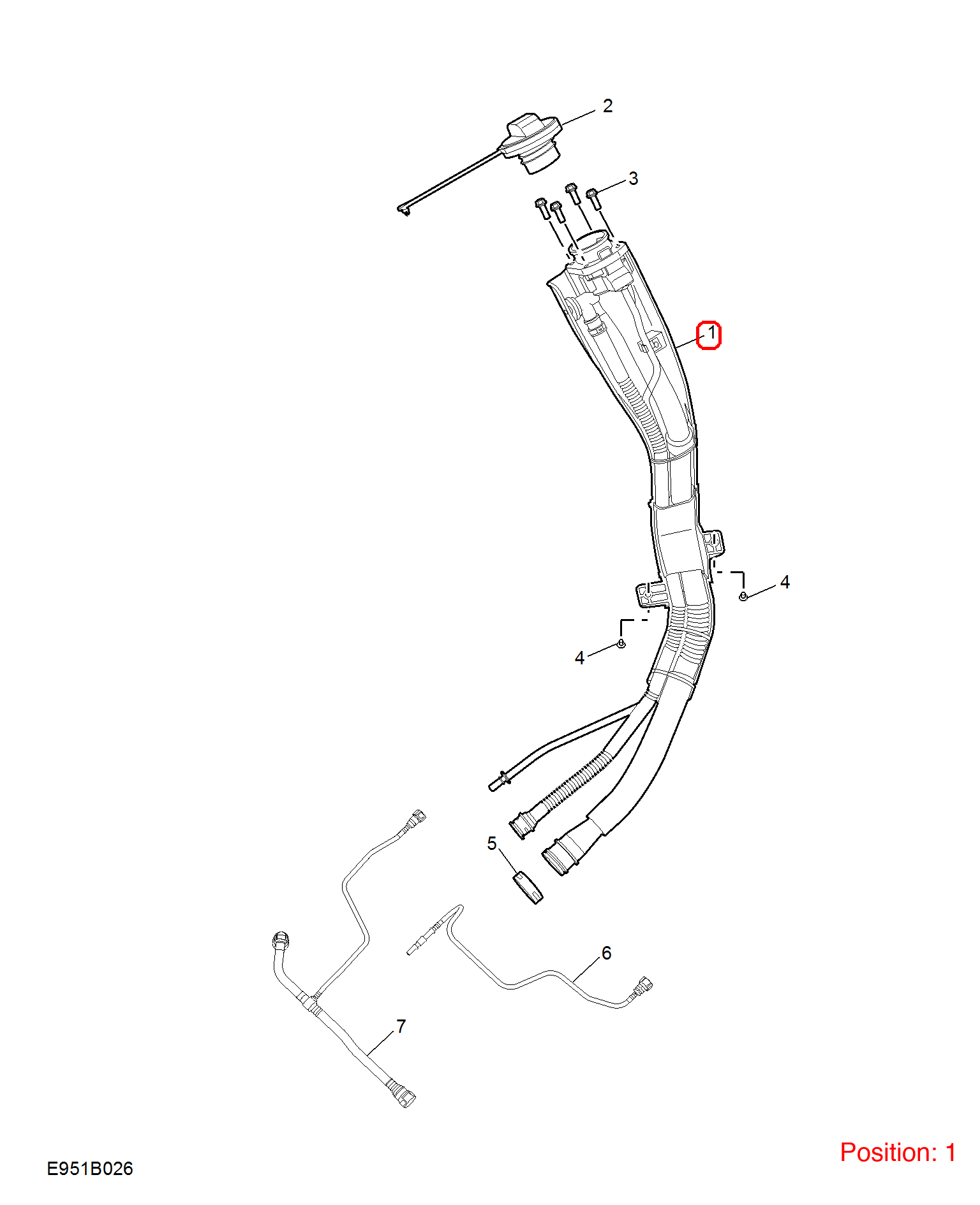 MG Fuel filling pipe OEM 10432280 FOR MG 10432280-MG_OEM