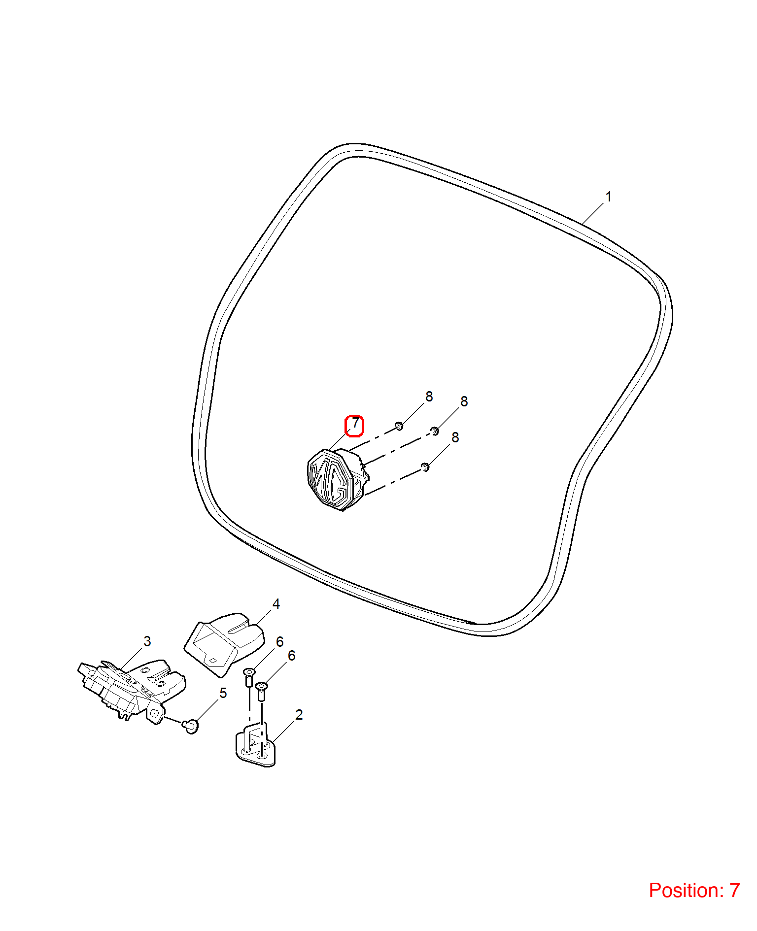 MG Tailgate handle OEM 10433072 FOR MG 10433072-MG_OEM