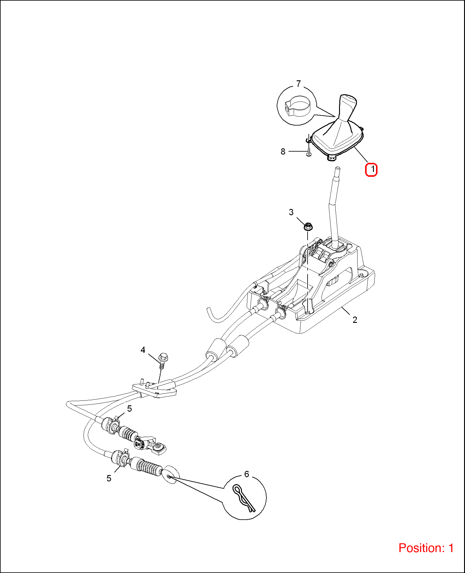 MG Gear shift lever ball head OEM 10434269 10434269-MG_OEM