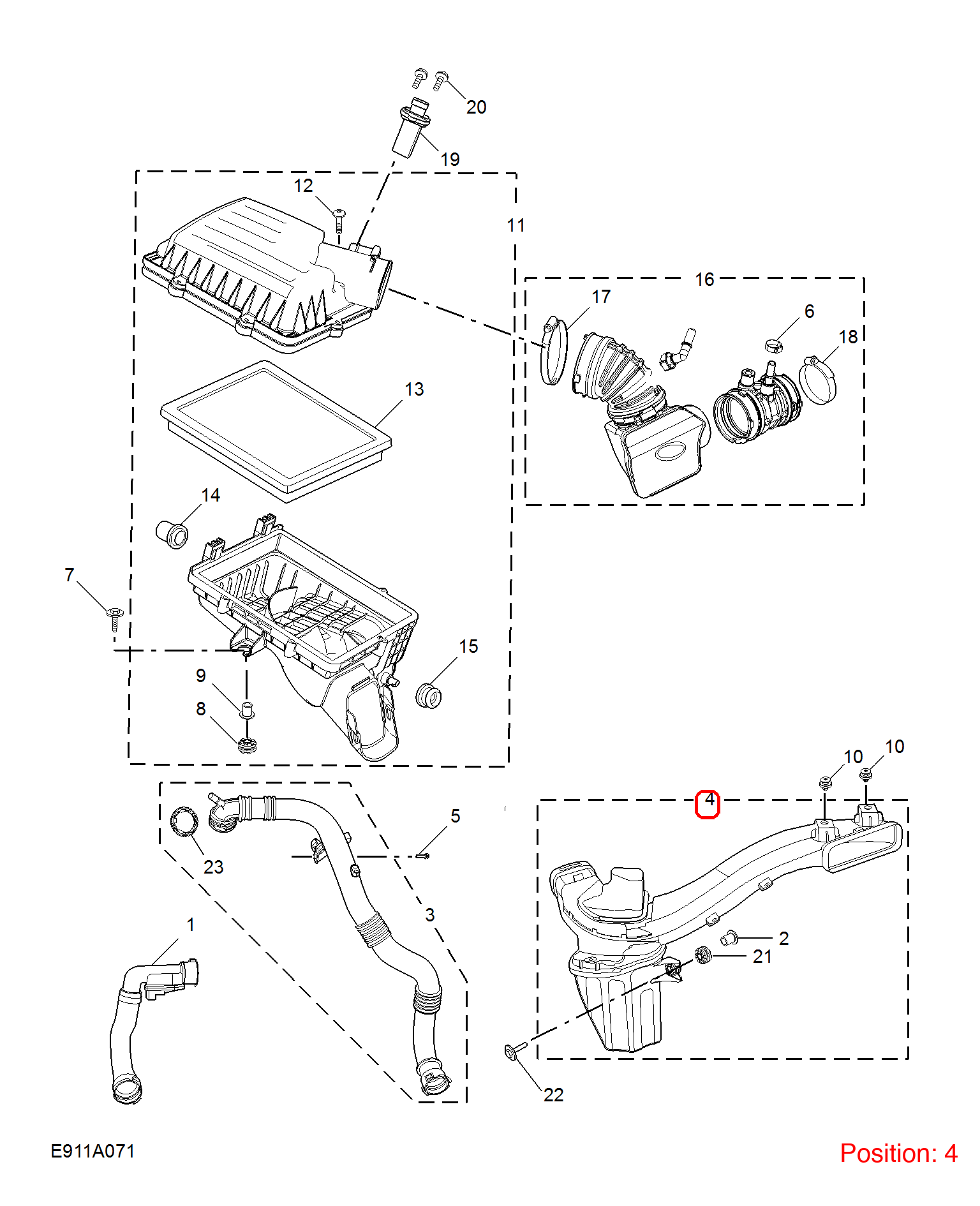 MG Air Intake Hose OEM 10437778 FOR MG5 MG 10437778-MG_OEM