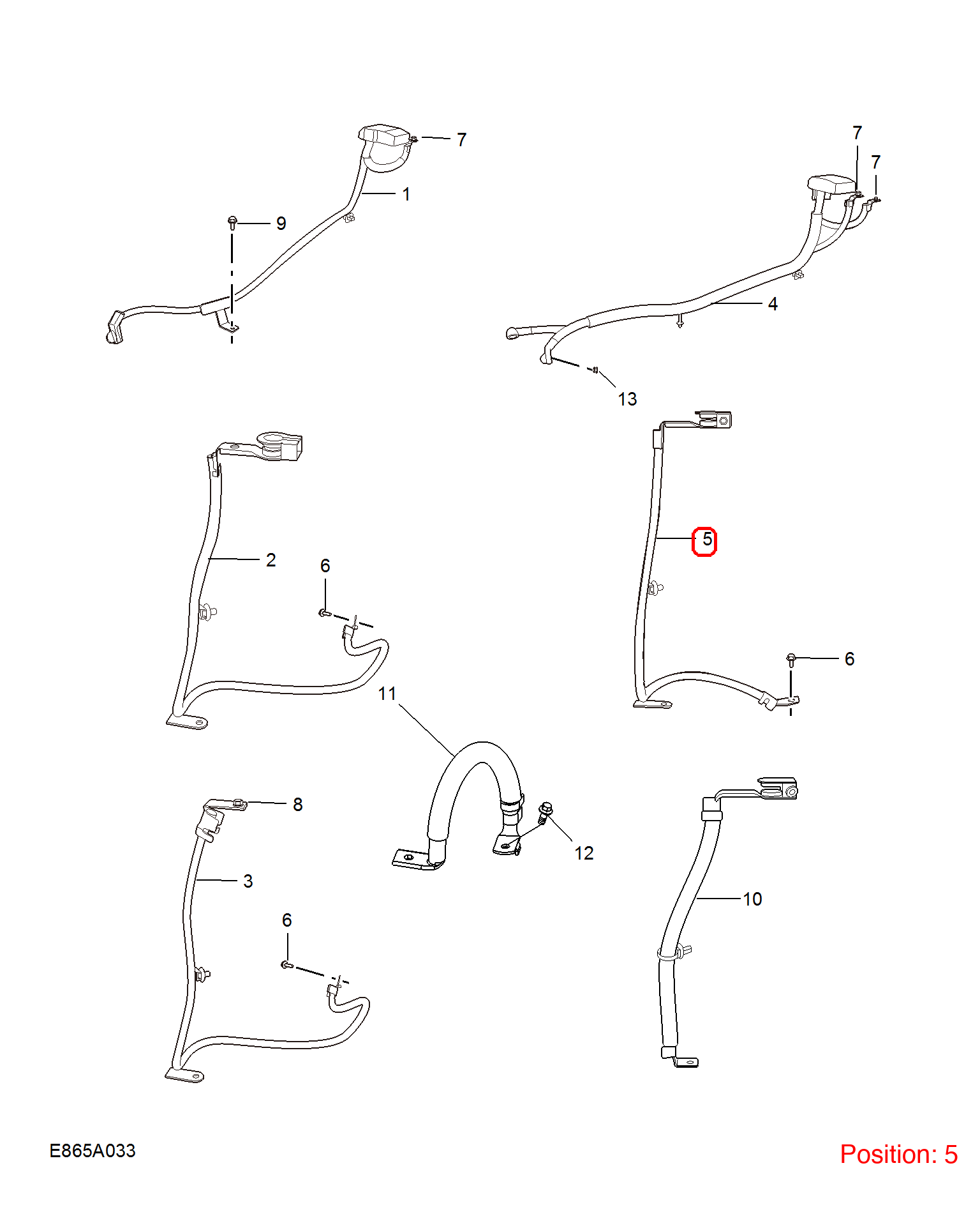 MG Battery cable OEM 10438657 FOR MG 10438657-MG_OEM