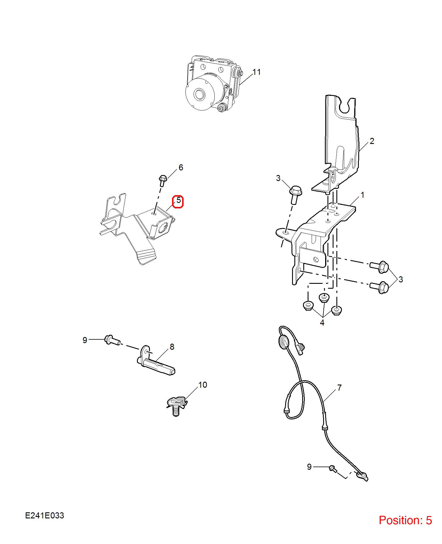 MG Brake hose bracket OEM 10438695 FOR MG 10438695-MG_OEM