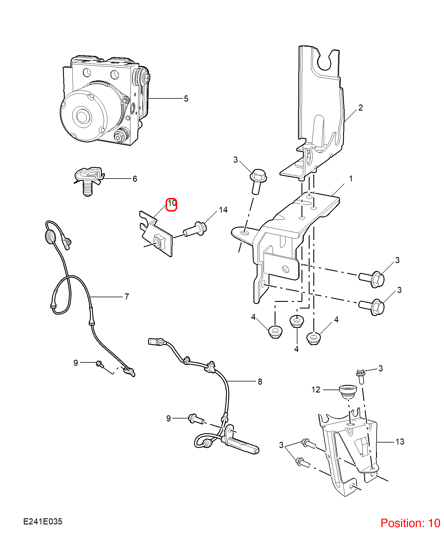MG ABS sensor bracket OEM 10442515 FOR MG 10442515-MG_OEM