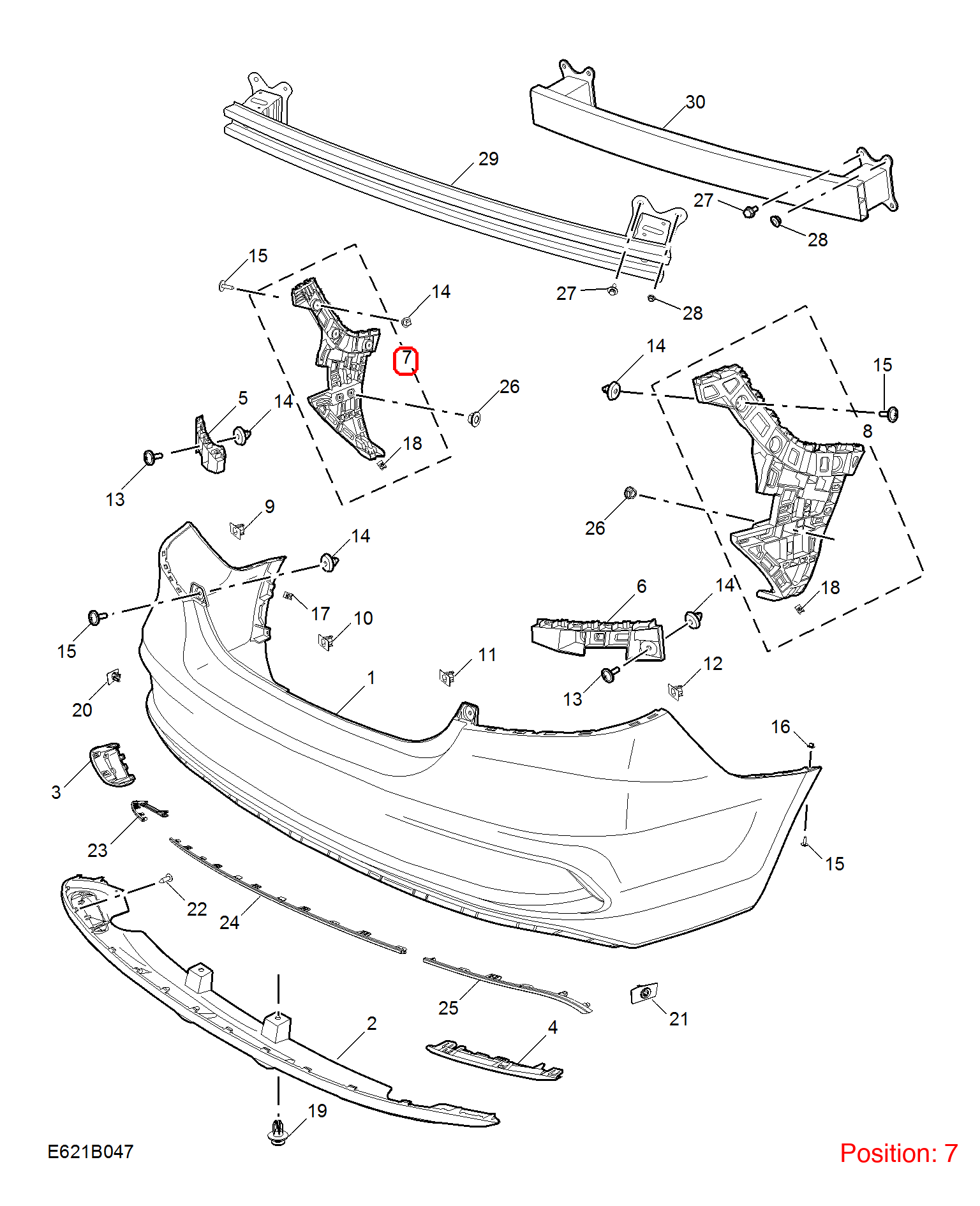 MG Bumper Cover Bracket OEM 10443729 FOR MG6 10443729-MG_OEM