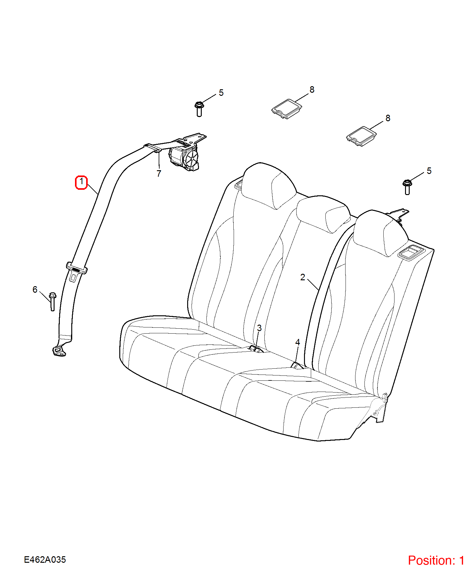 MG Seat belt OEM 10445710 FOR MG5 10445710-MG_OEM