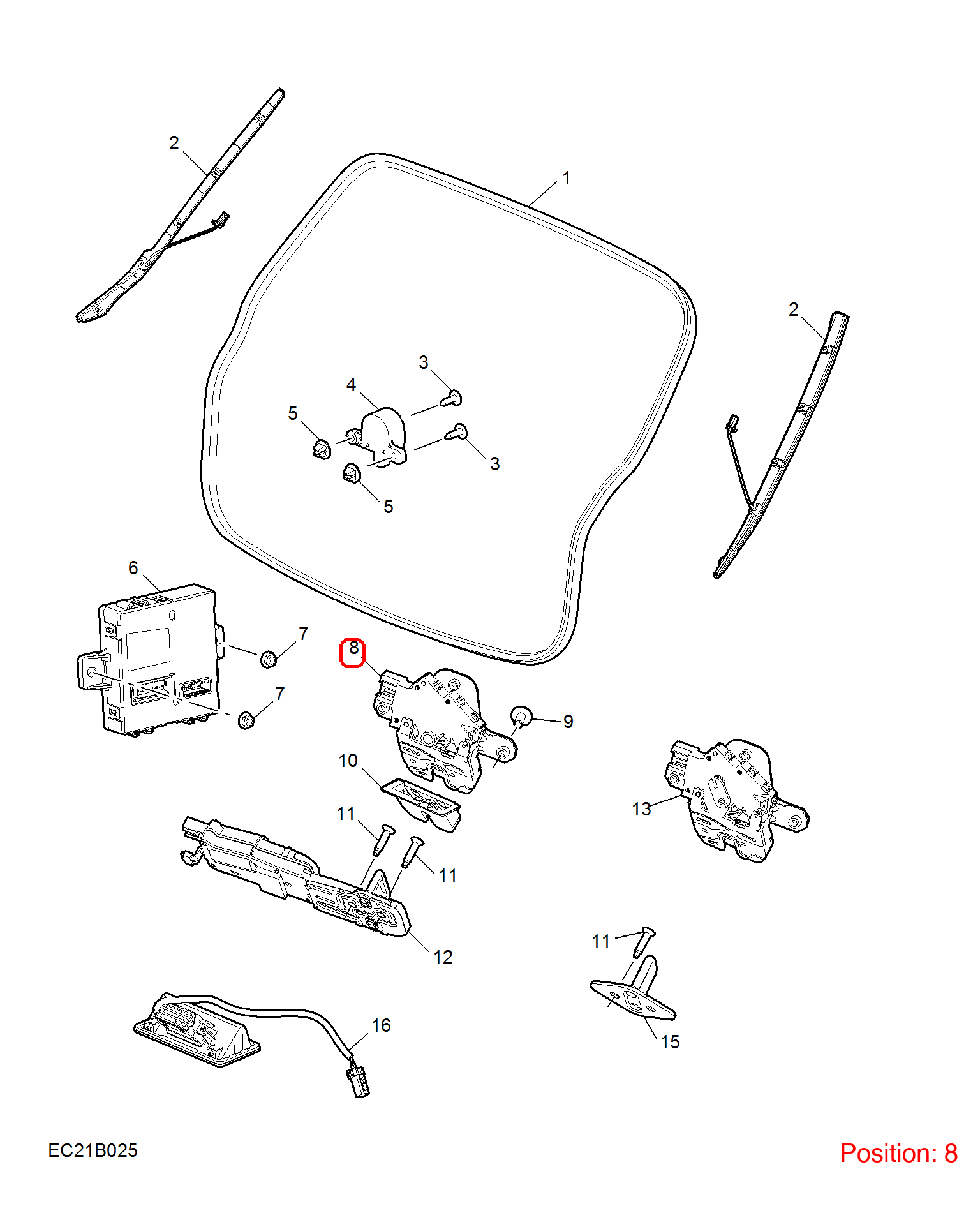 MG Trunk Lock Actuator OEM 10447821 FOR MG 10447821-MG_OEM