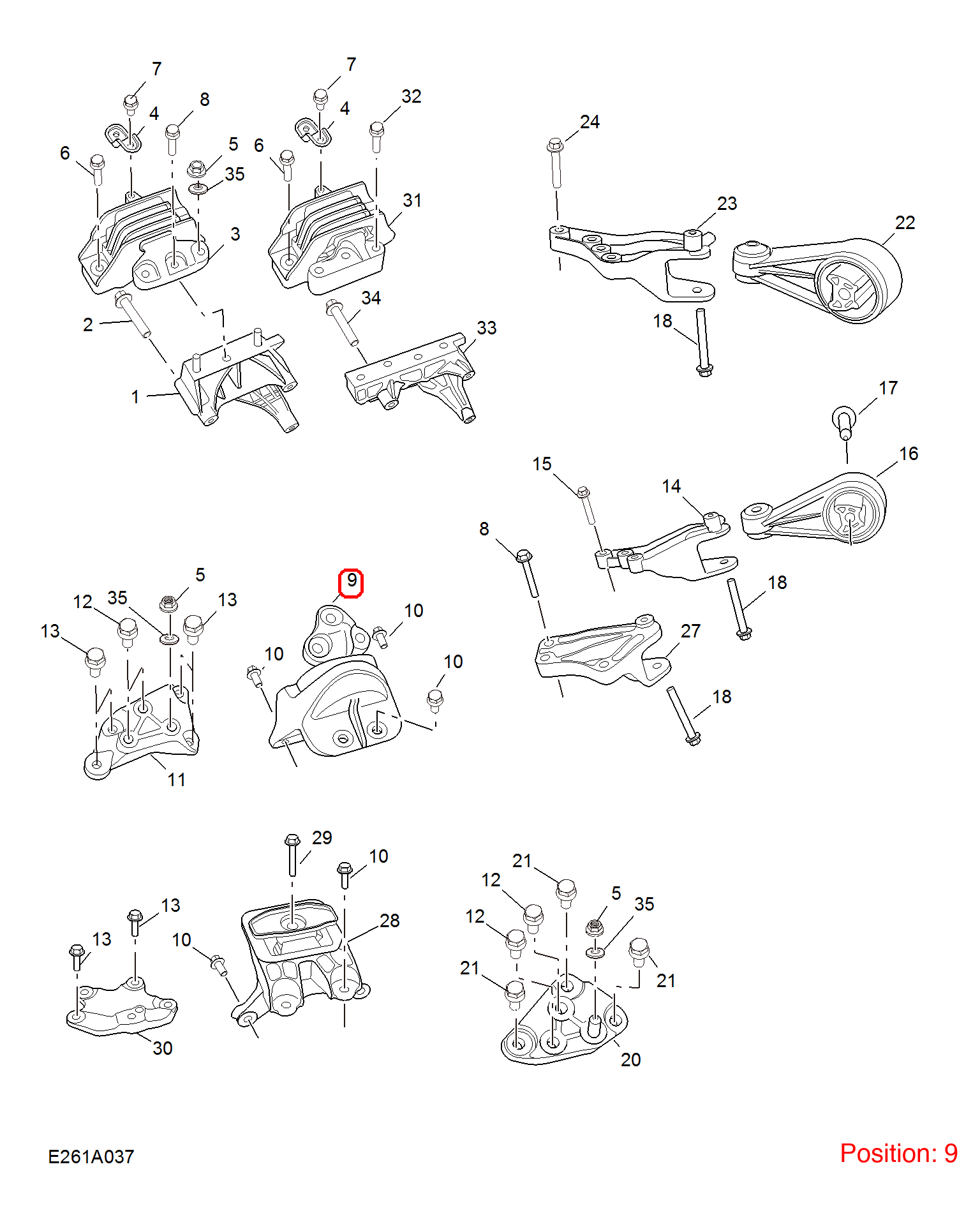 MG Transmission mount OEM 10450059 FOR RX5 MG 10450059-MG_OEM