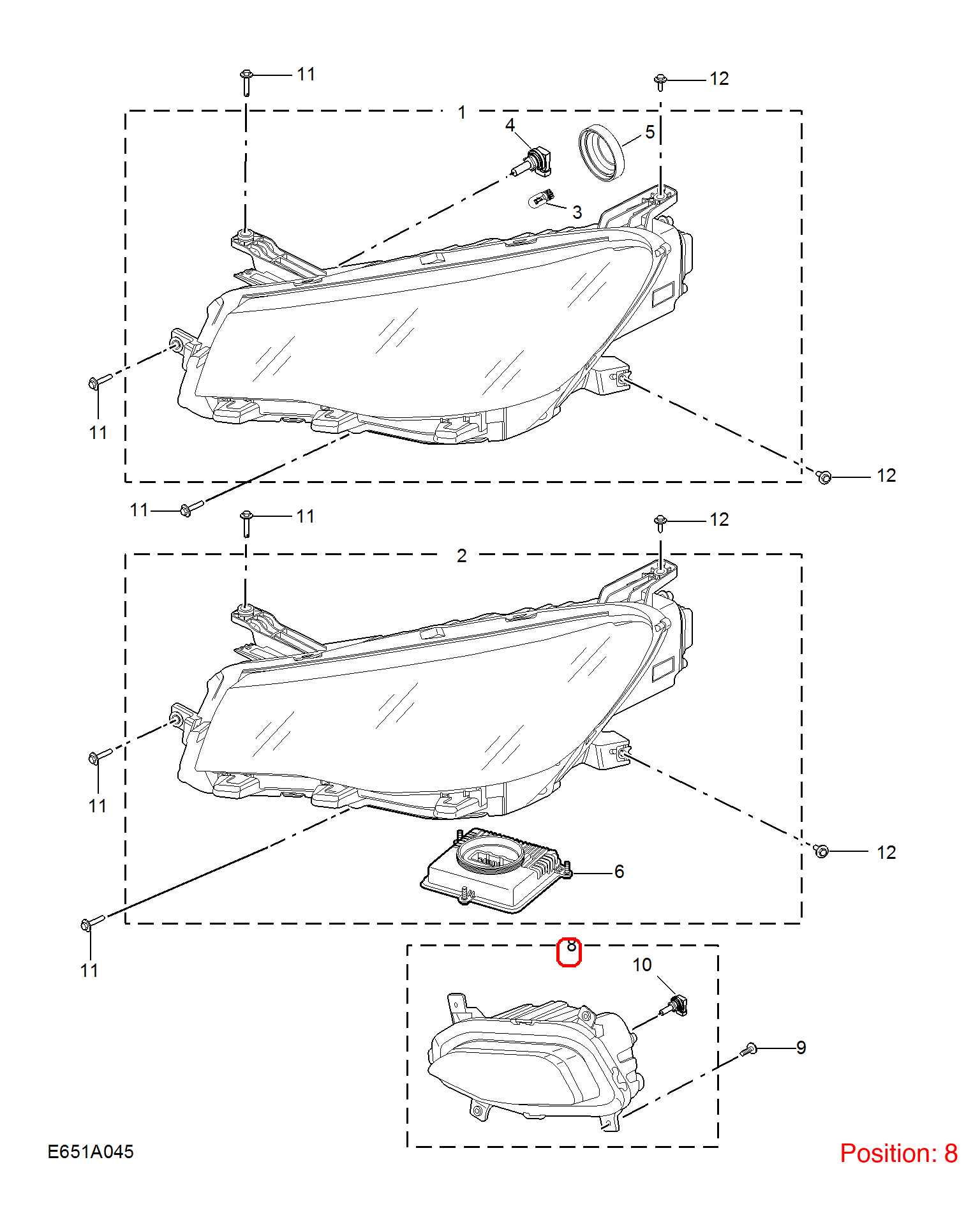 MG Fog lamp OEM 10453862 FOR MG 10453862-MG_OEM
