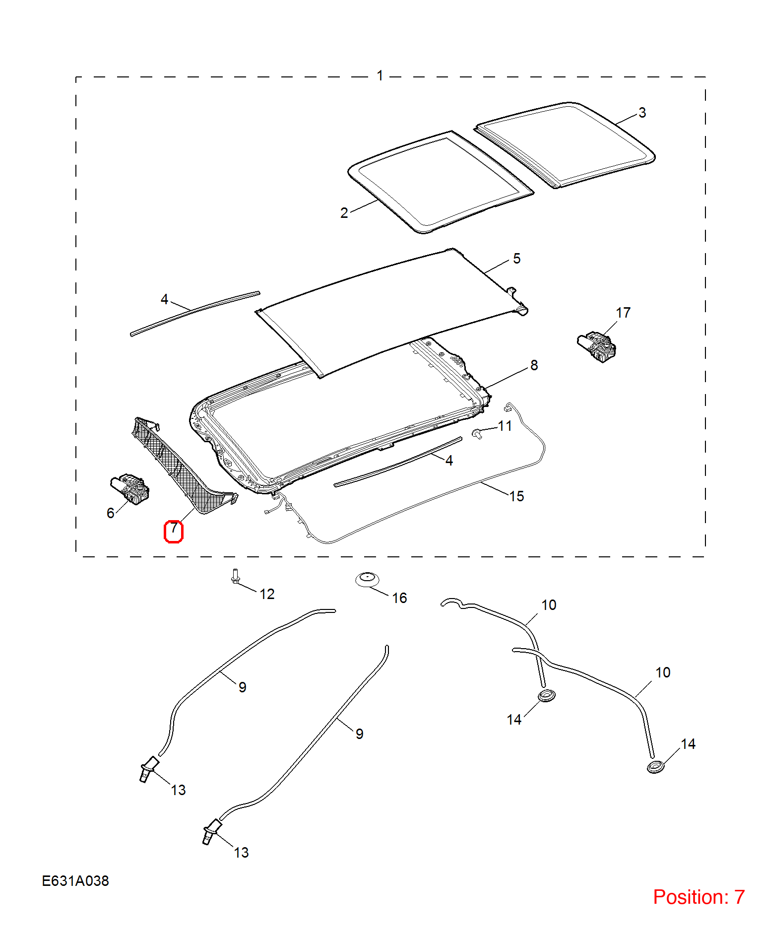 MG Sunroof deflector OEM 10453926 FOR RX5 MG RX8 10453926-MG_OEM