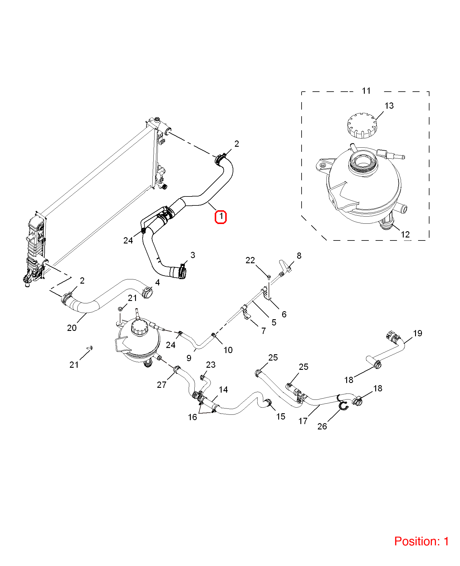 MG Water pipe OEM 10457058 FOR MG RX5 10457058-MG_OEM