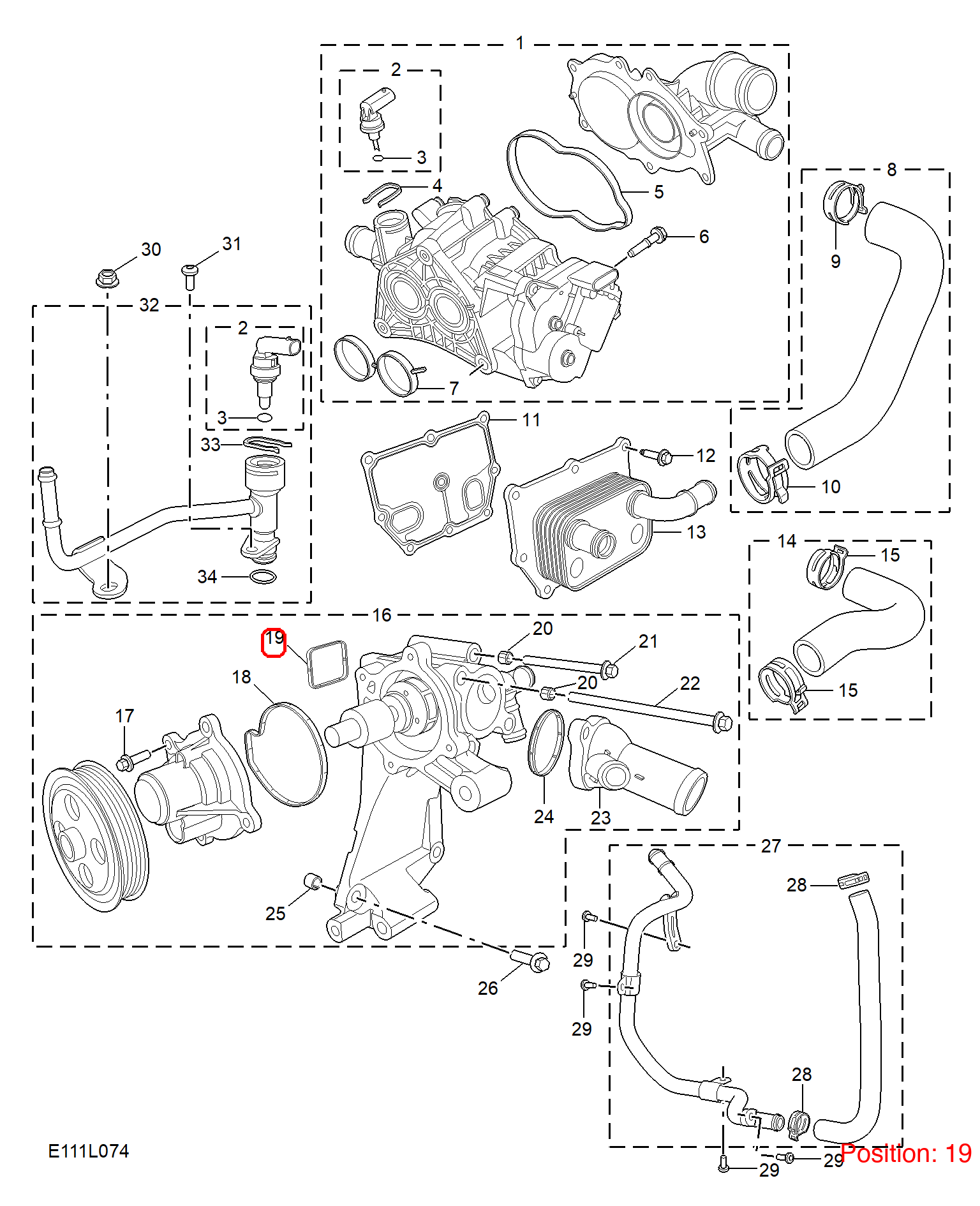 MG Water pump gasket OEM 10457490 FOR MG5 10457490-MG_OEM