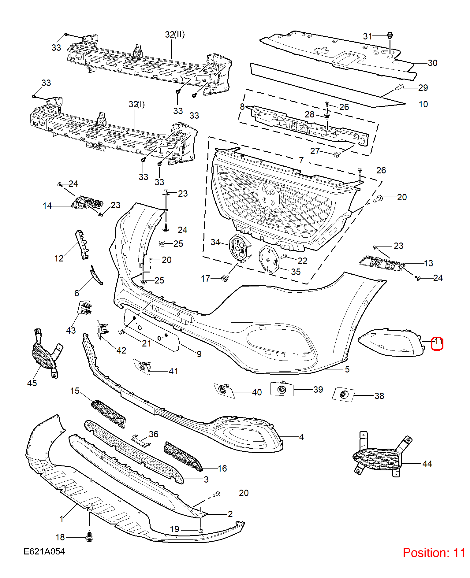 MG Grille Air Intake OEM 10457756 FOR MG 10457756-MG_OEM