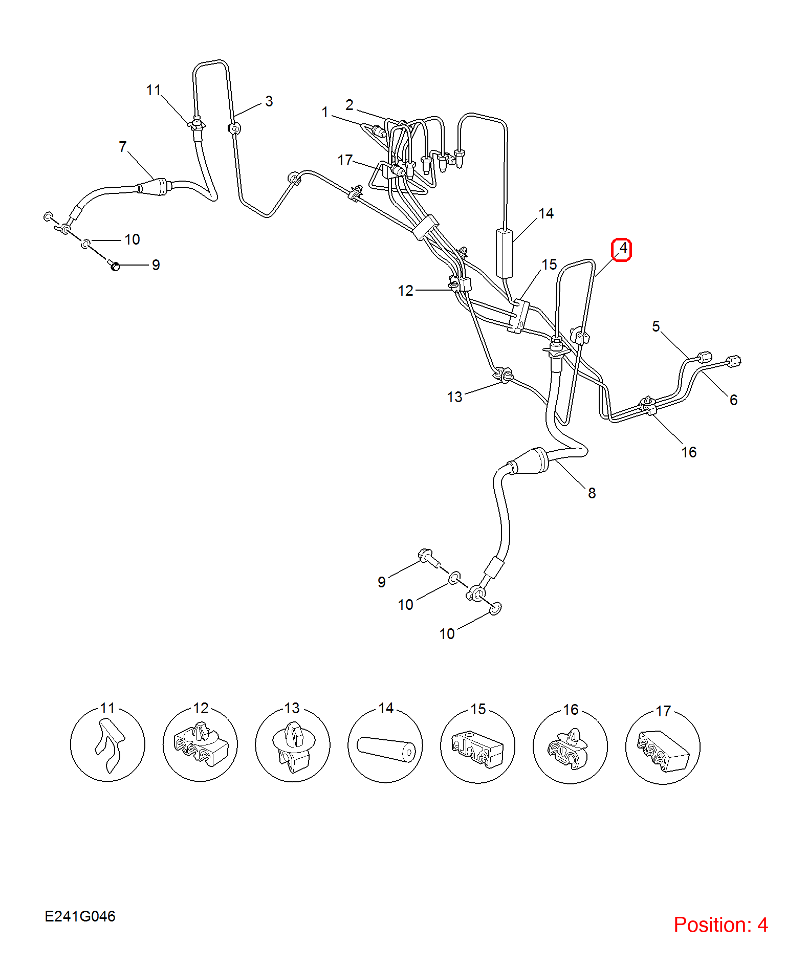 MG Brake fluid pipe OEM 10458659 FOR MG 10458659-MG_OEM
