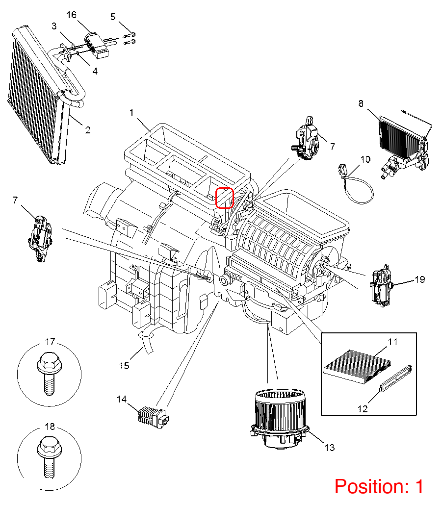 MG Evaporator assembly OEM 10461887 10461887-MG_OEM