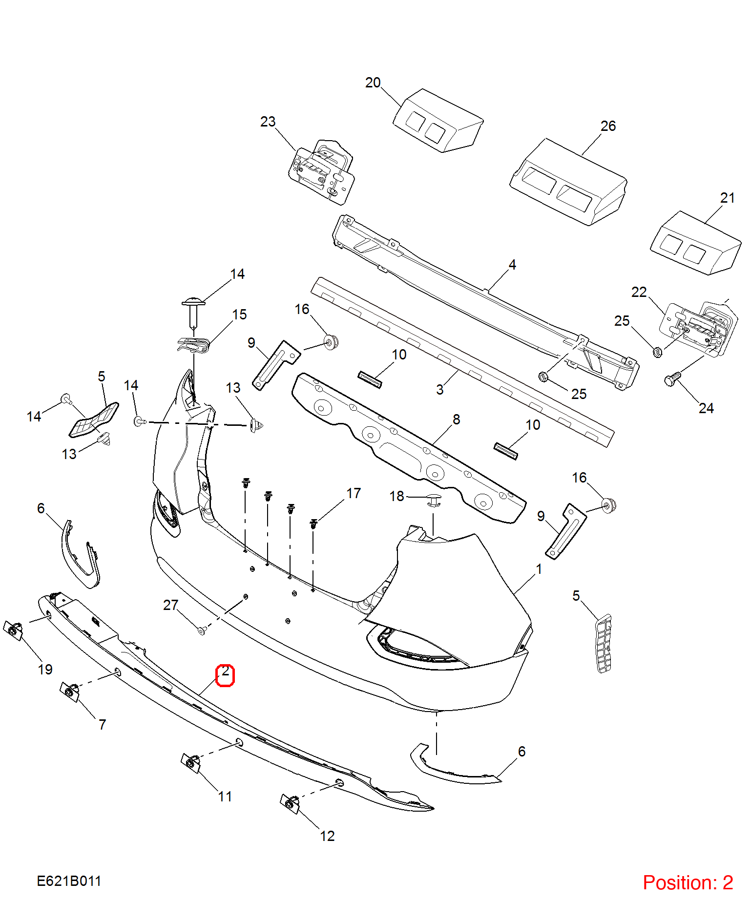MG Bumper trim panel OEM 10462991 FOR MG 10462991-MG_OEM