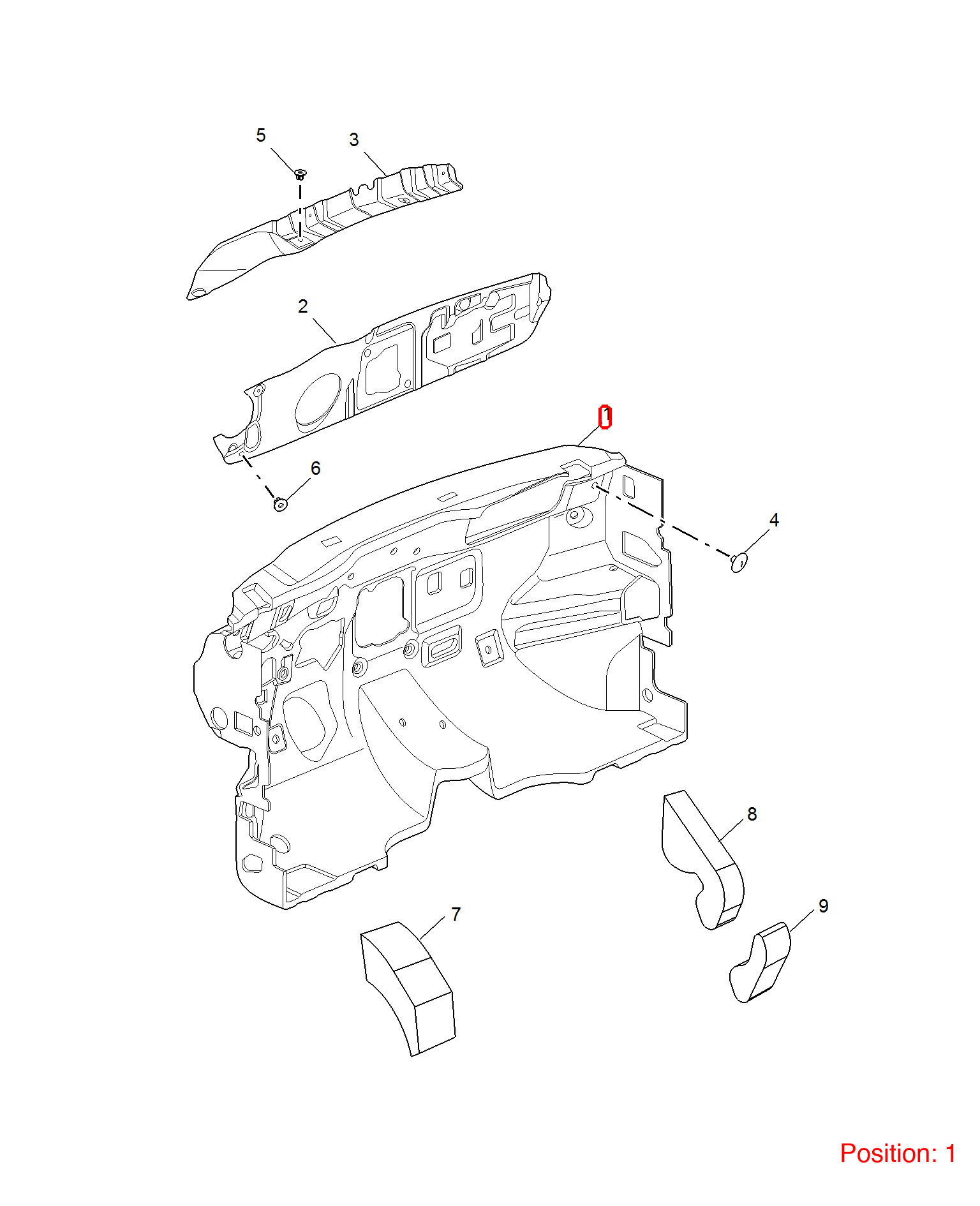 MG Firewall insulation cotton OEM 10468407 FOR MG6 10468407-MG_OEM