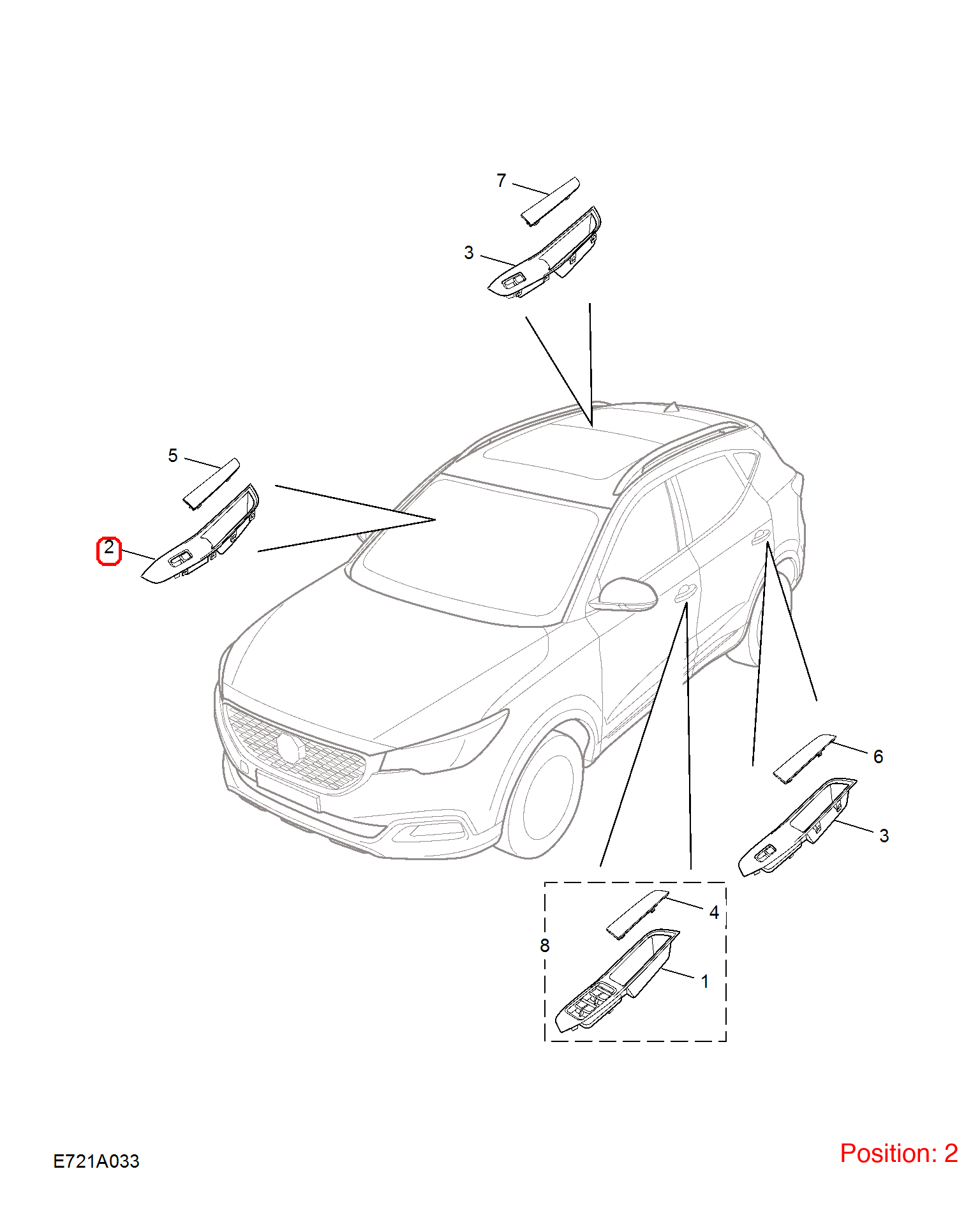 MG Power Window Control Switch OEM 10470986 FOR MG 10470986-MG_OEM