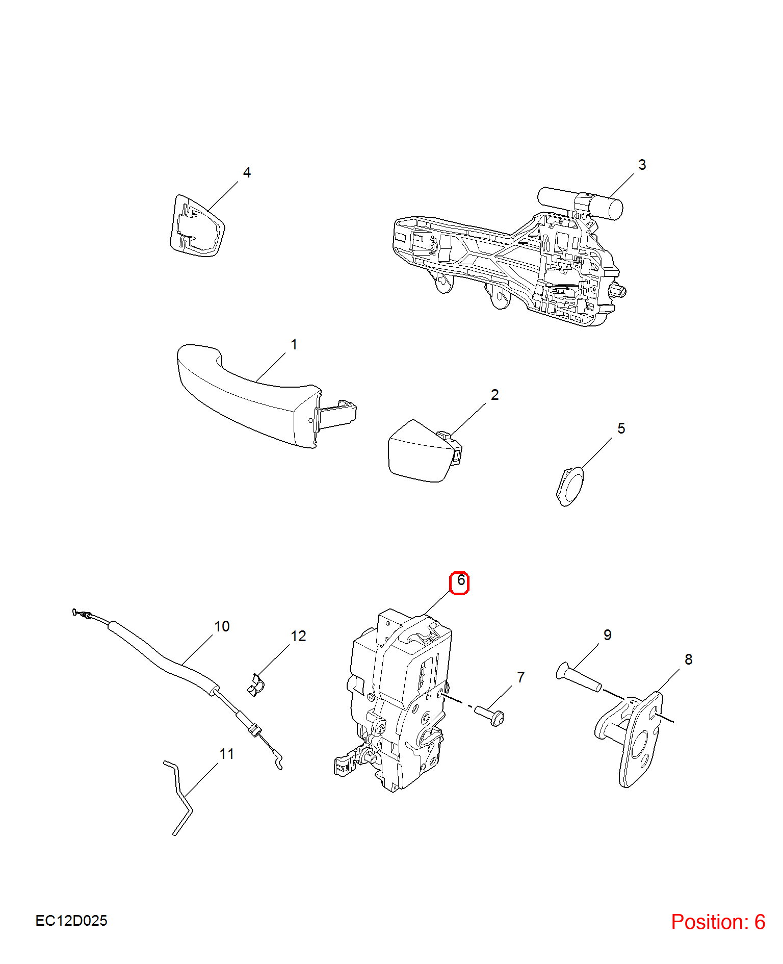 MG Door Lock OEM 10474290 FOR MG6 10474290-MG_OEM