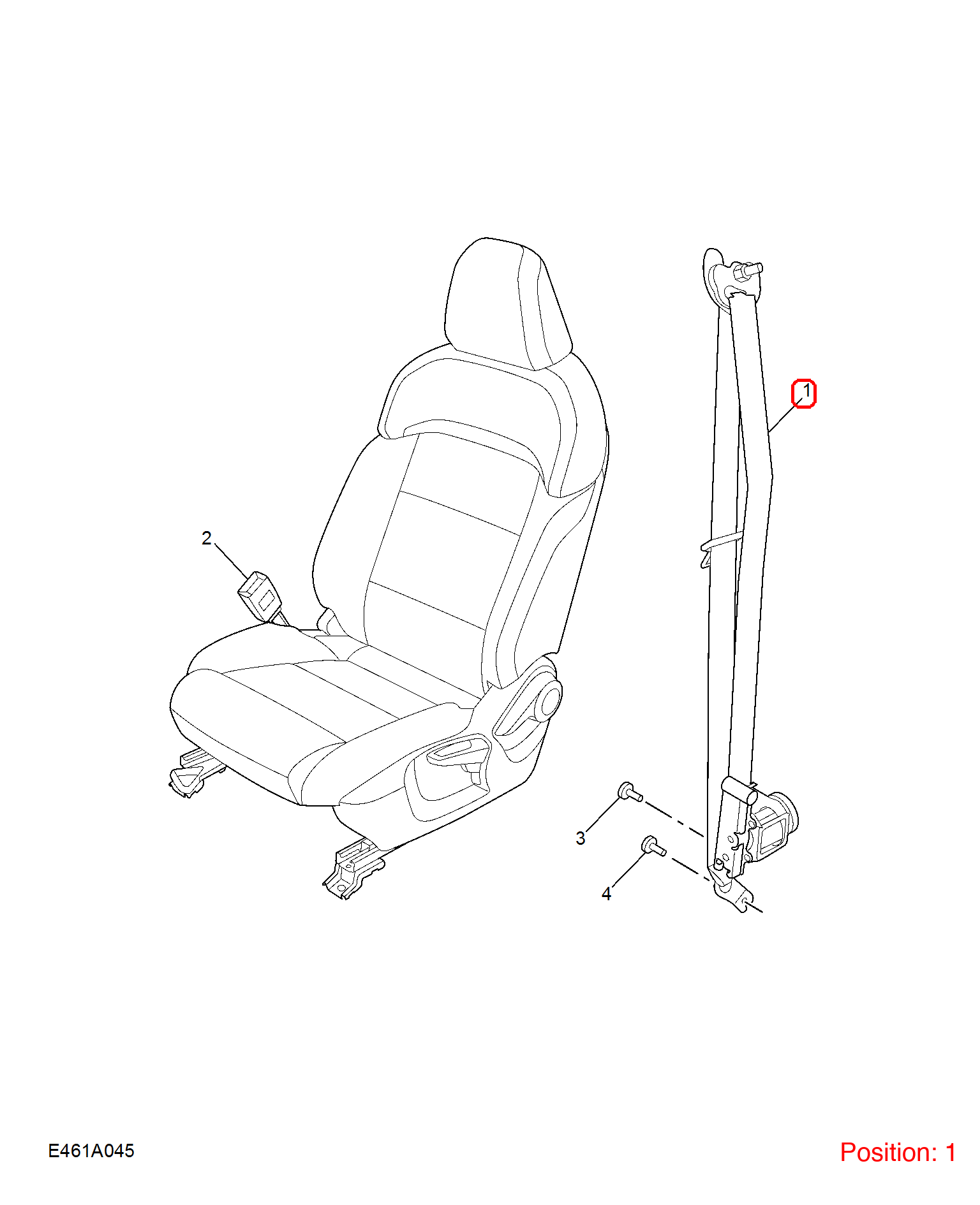 MG Seat belt OEM 10475650PHD FOR MG5 MG 10475650PHD-MG_OEM