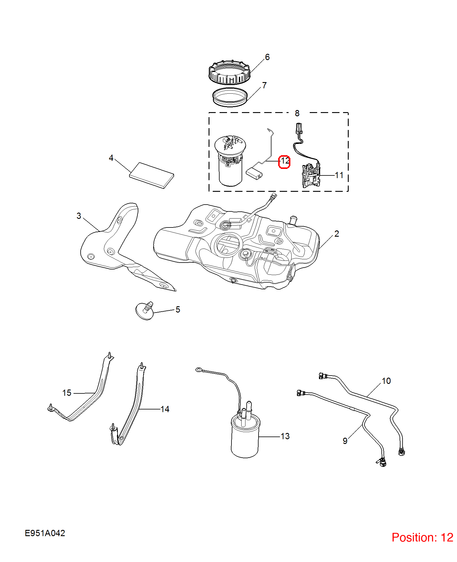 MG Fuel Level Sensor OEM 10478290 FOR MG5 10478290-MG_OEM