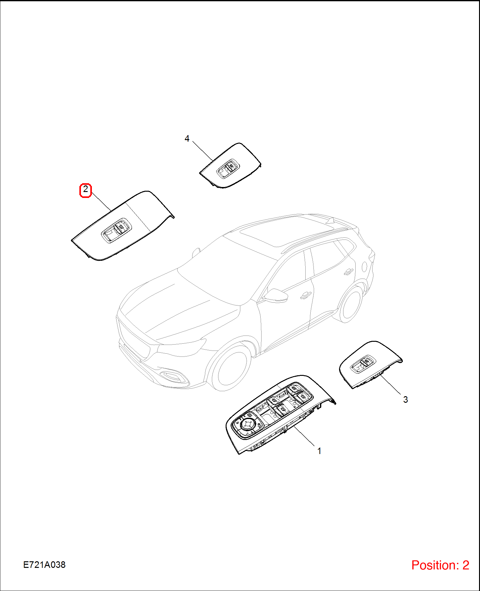 MG Power Window Control Switch OEM 10479298OSA FOR MG 10479298OSA-MG_OEM