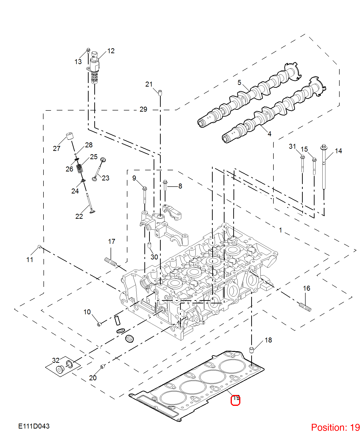 MG Cylinder head gasket OEM 10480657 FOR MG MG5 10480657-MG_OEM