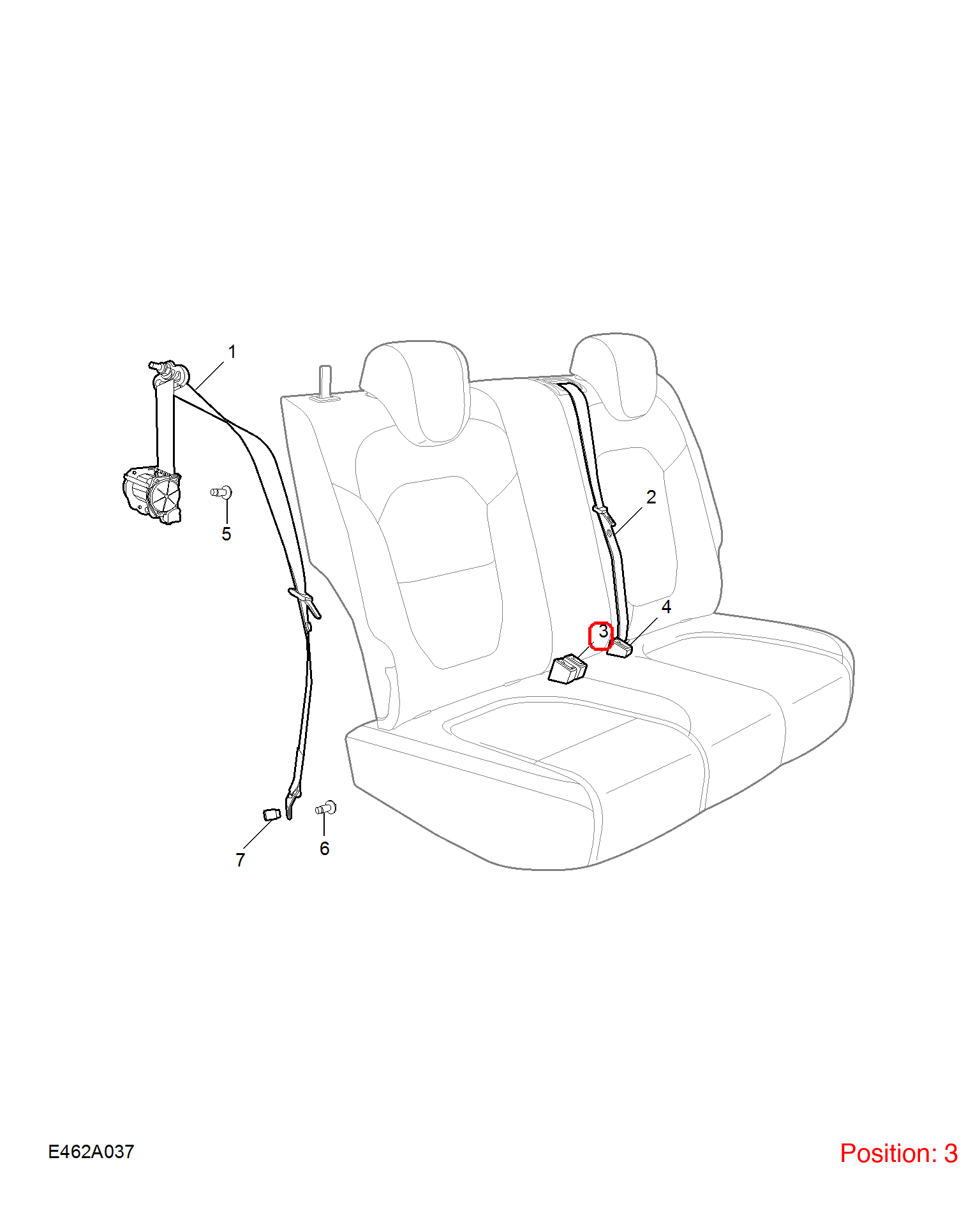 MG Seat belt buckle OEM 10482266 FOR MG 10482266-MG_OEM