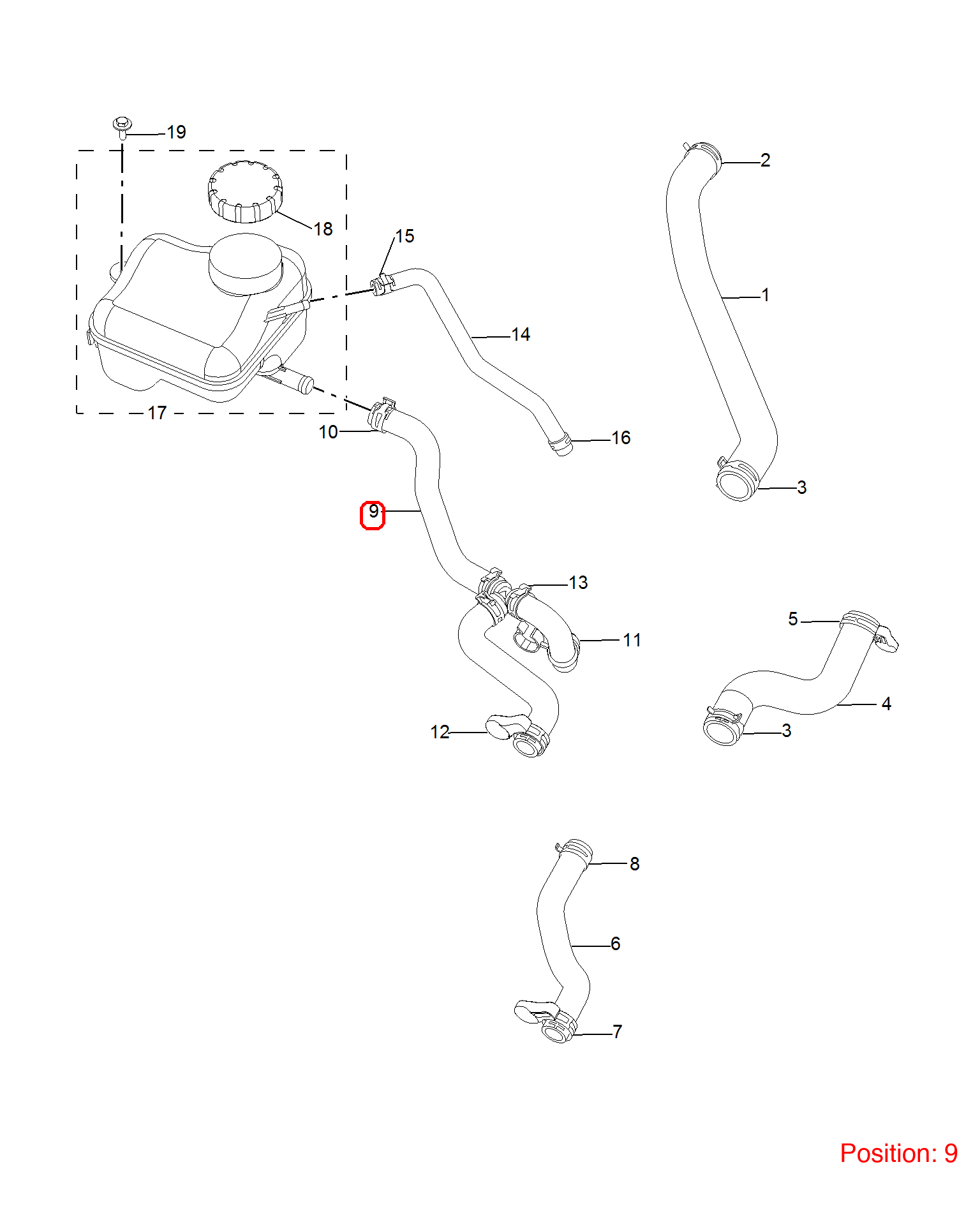 MG Coolant Inlet Hose OEM 10483165 FOR MG 10483165-MG_OEM