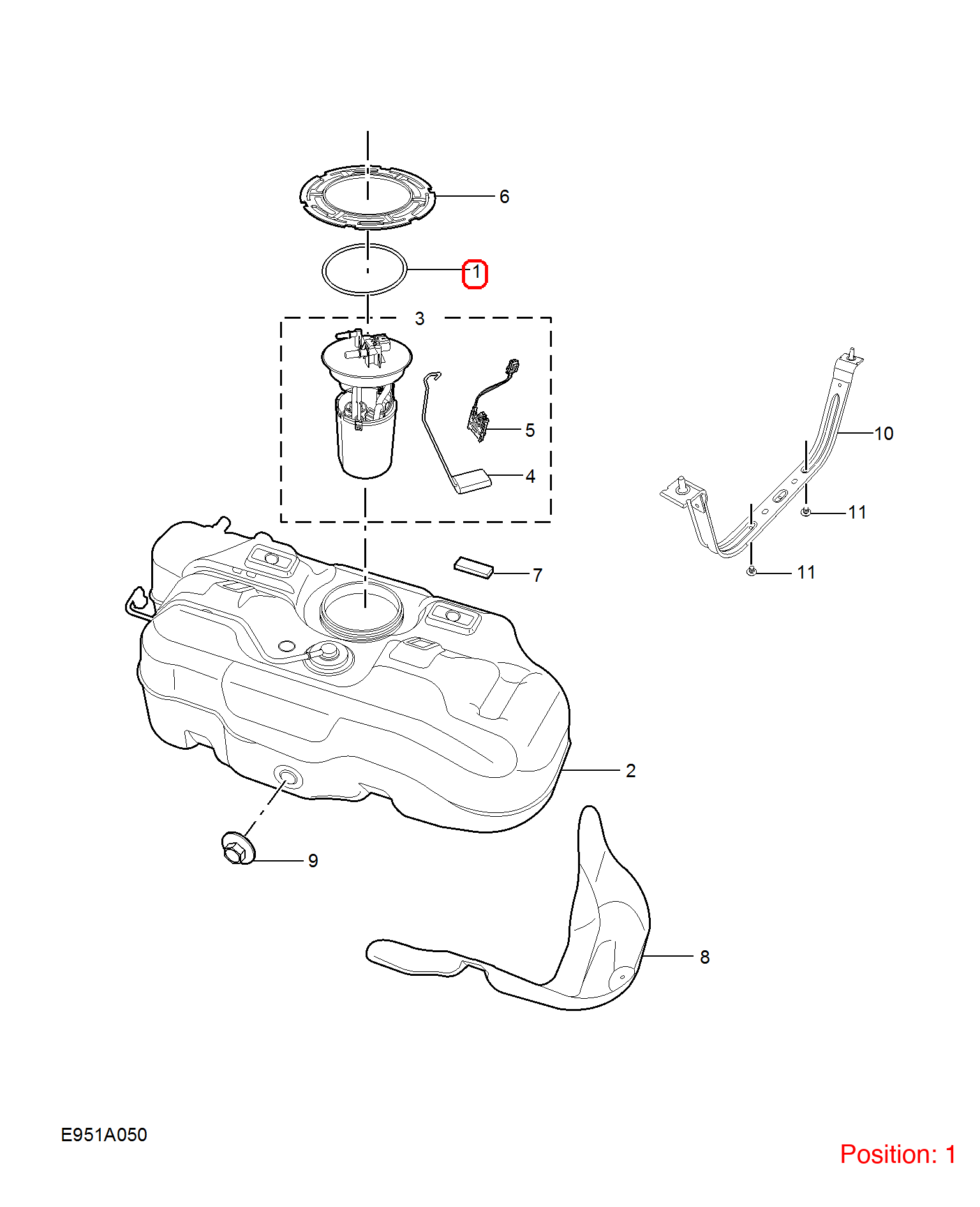 MG Fuel pump gasket OEM 10483230 FOR MG RX8 10483230-MG_OEM