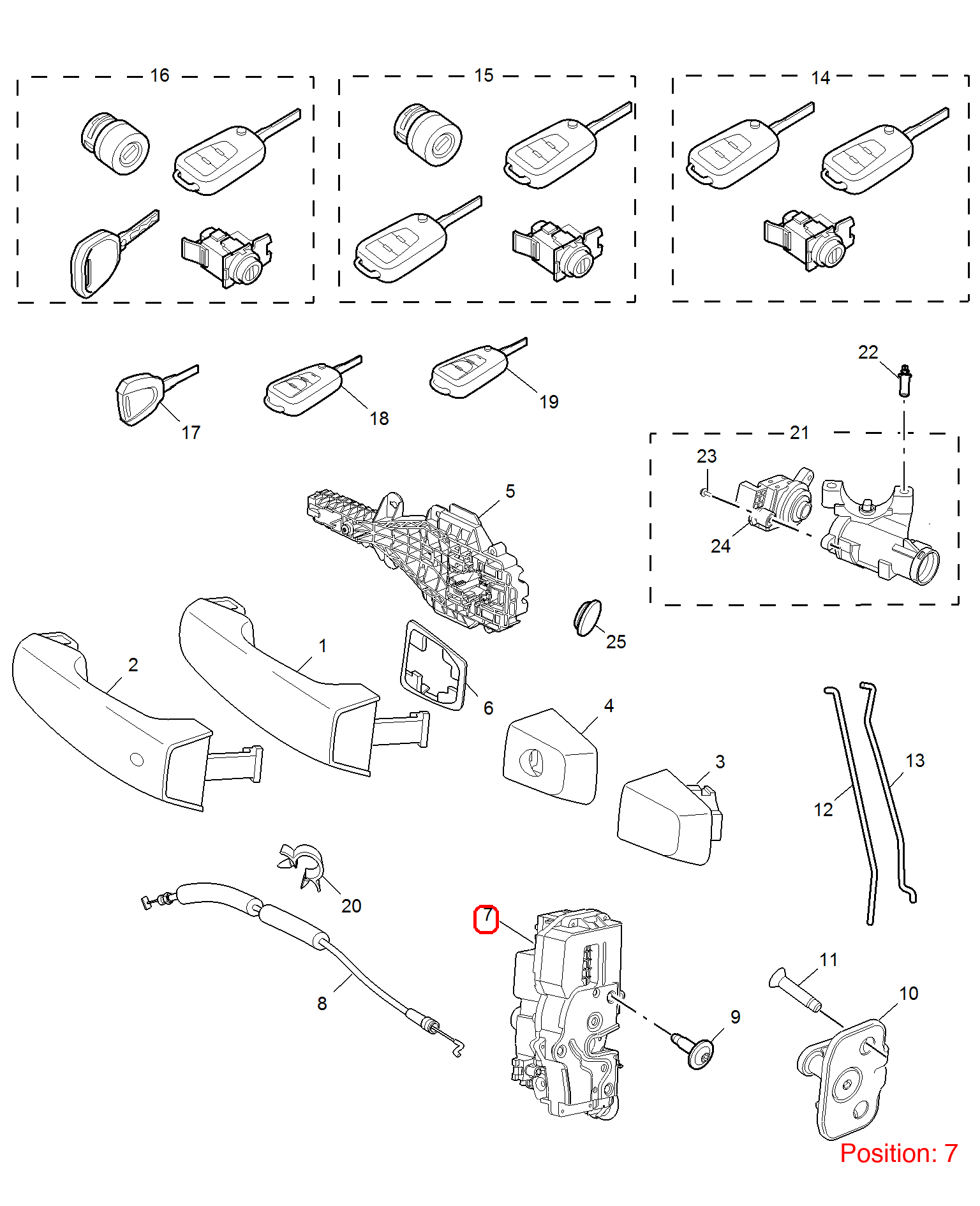 MG Door Lock OEM 10484635 FOR MG RX5 10484635-MG_OEM