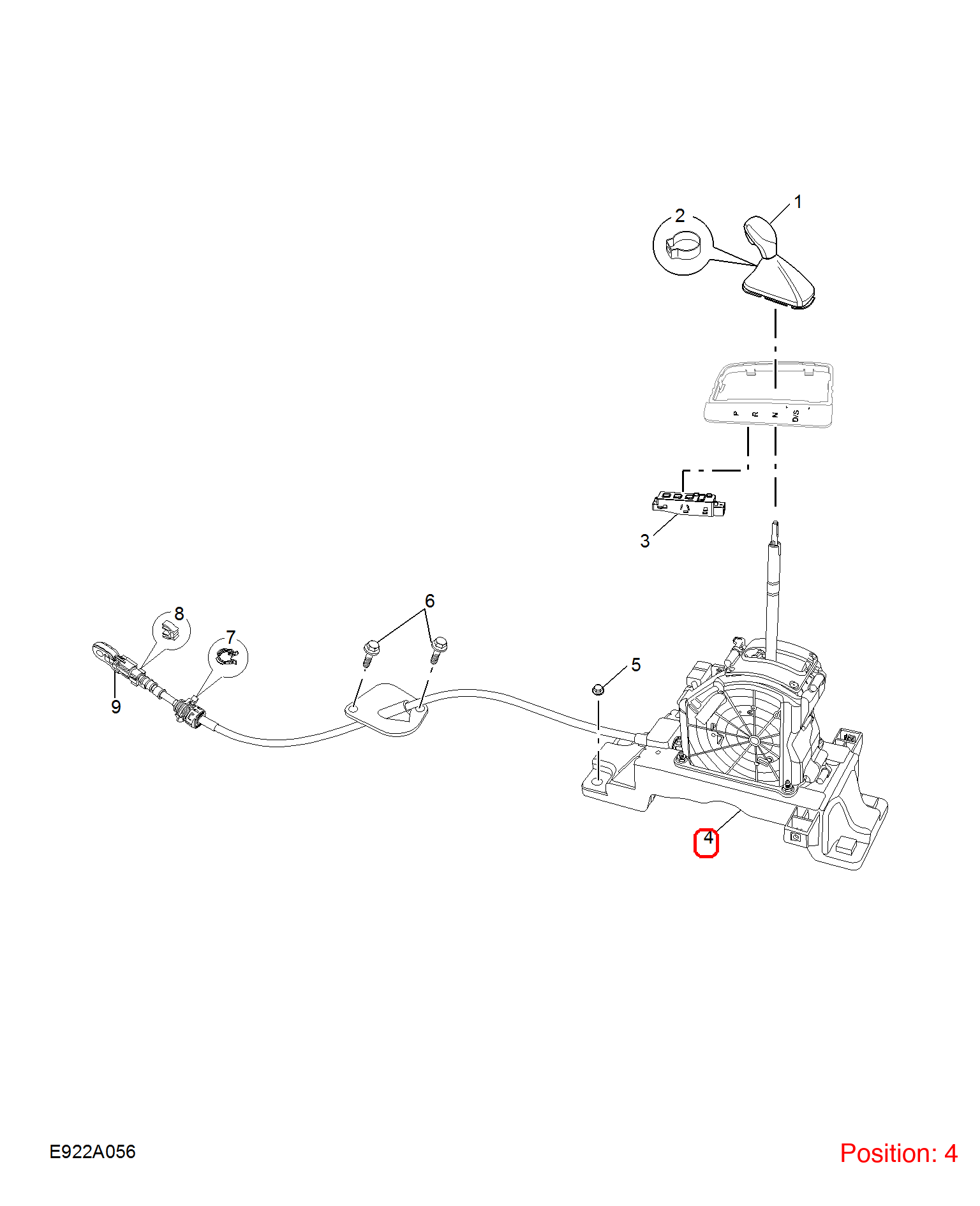 MG Shift lever assembly OEM 10487134 FOR MG 10487134-MG_OEM