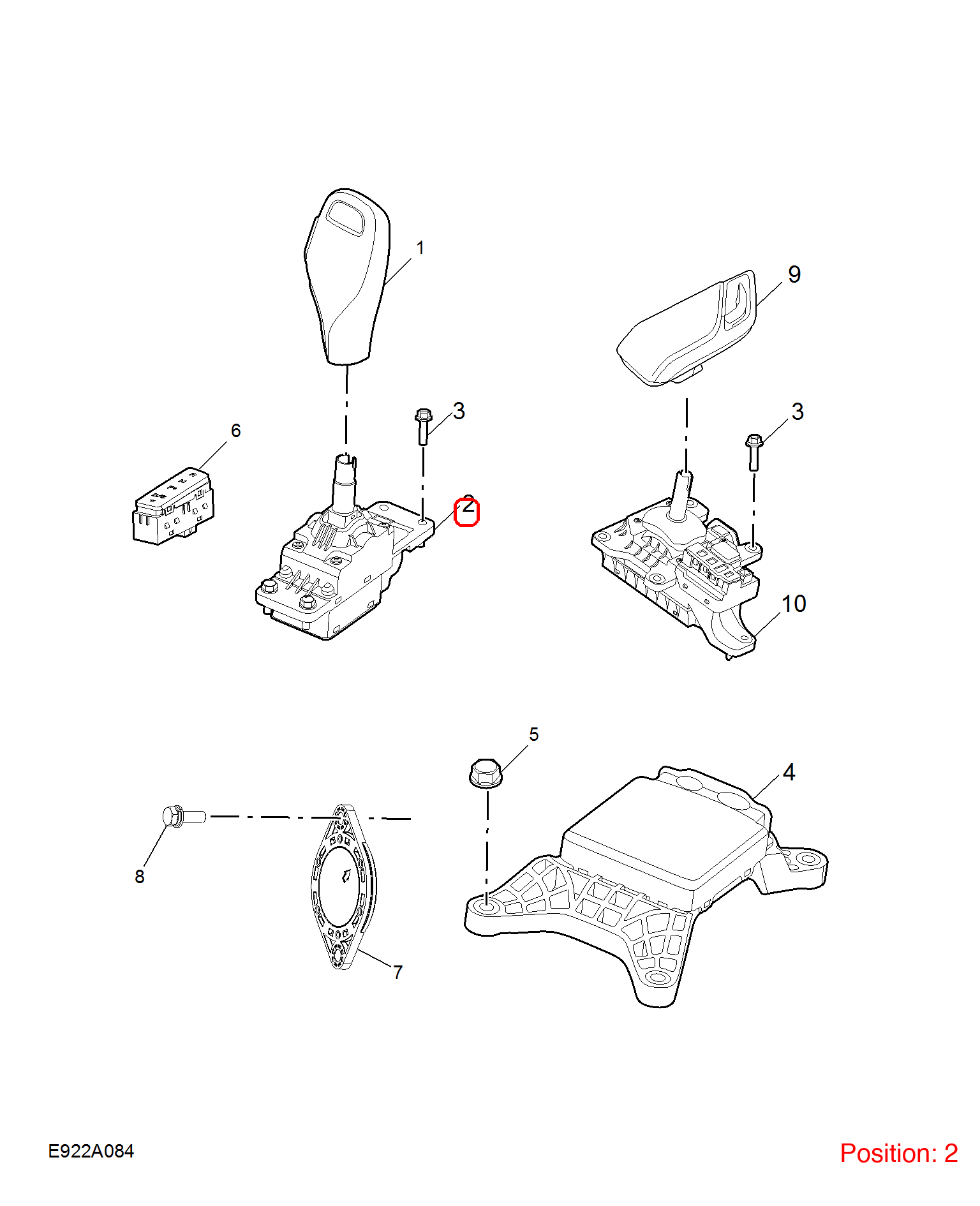MG Shift lever assembly OEM 10488532 FOR MG 10488532-MG_OEM