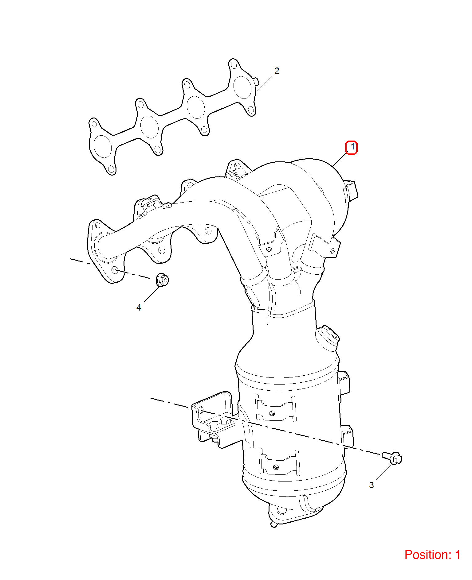 MG Exhaust manifold OEM 10489473 FOR MG MG5 10489473-MG_OEM