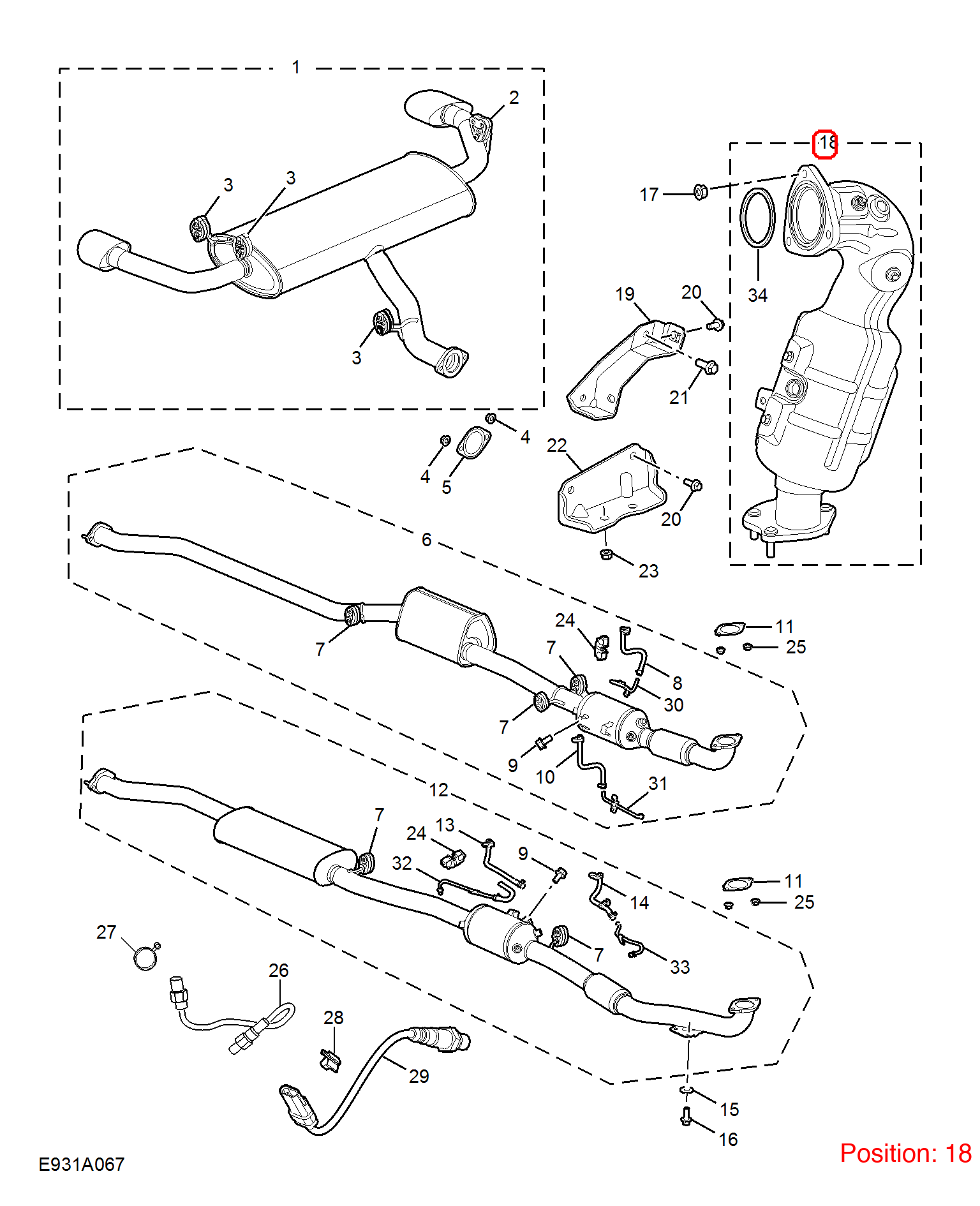 MG Three-way catalytic converter OEM 10489518 FOR MG 10489518-MG_OEM