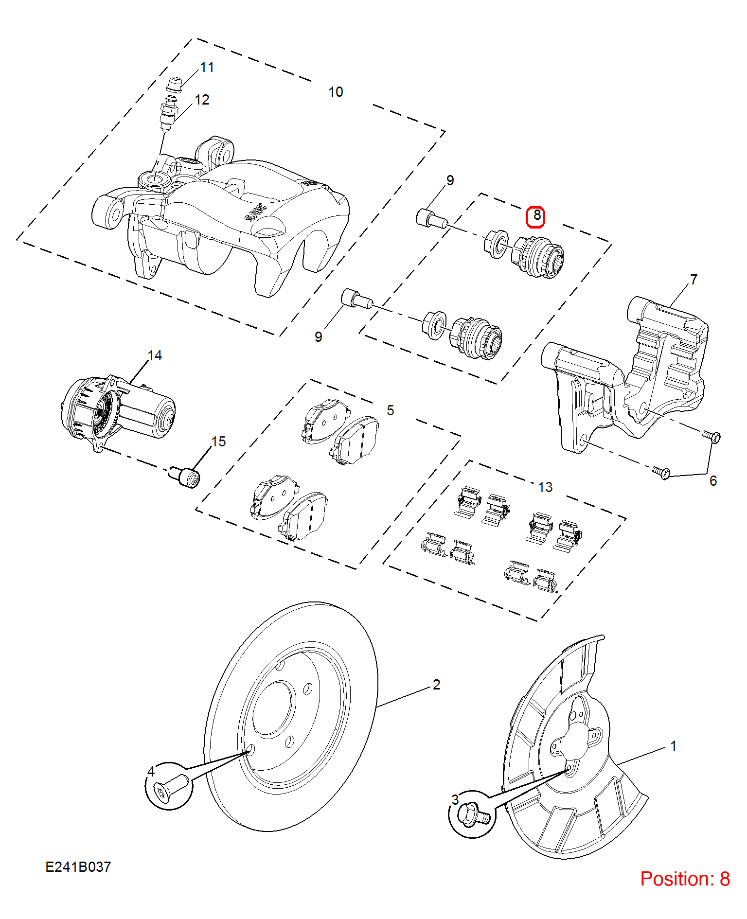 MG Brake caliper pin OEM 10489767 FOR MG RX8 10489767-MG_OEM