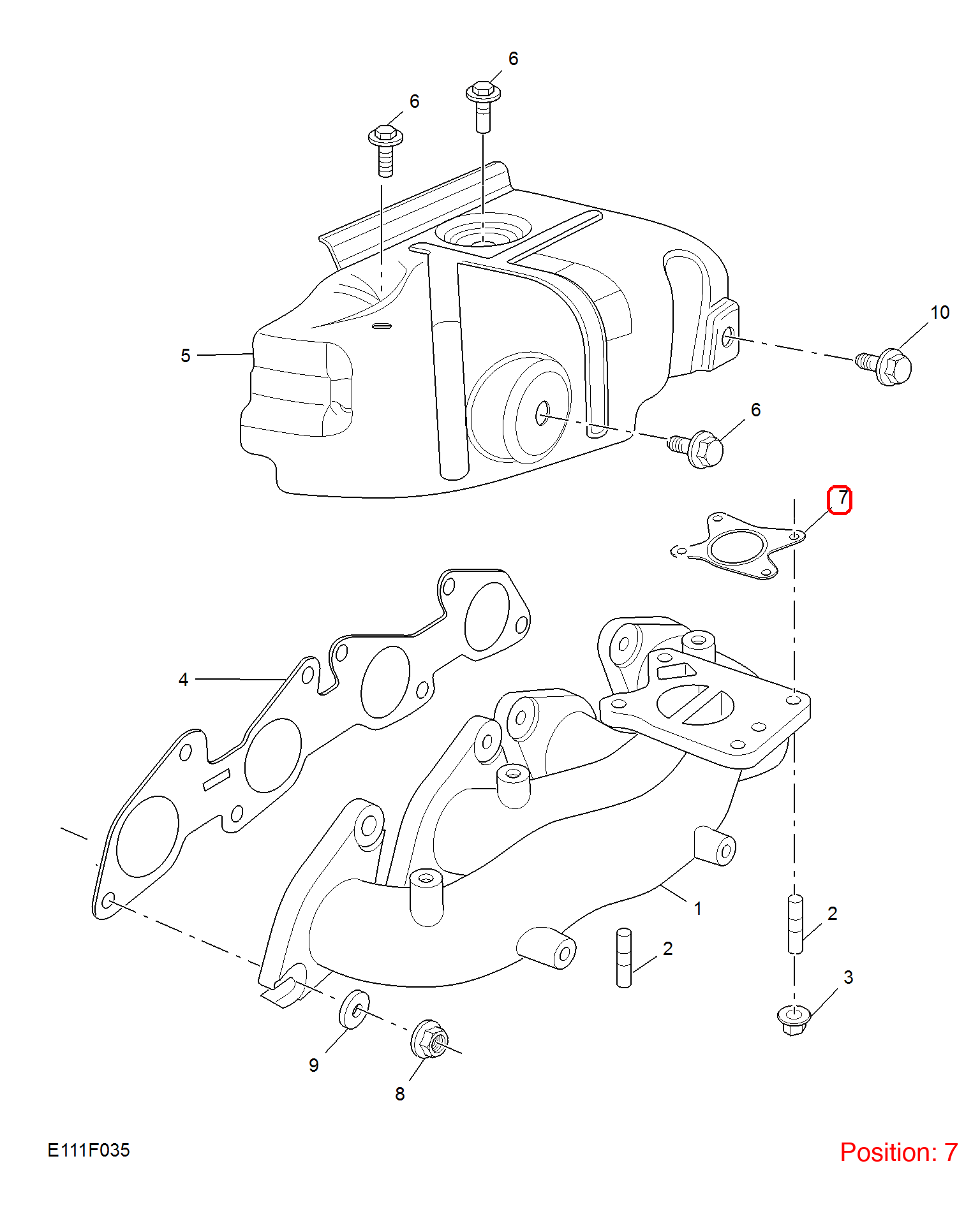 MG Turbocharger gasket OEM 10491739 FOR MG RX8 10491739-MG_OEM