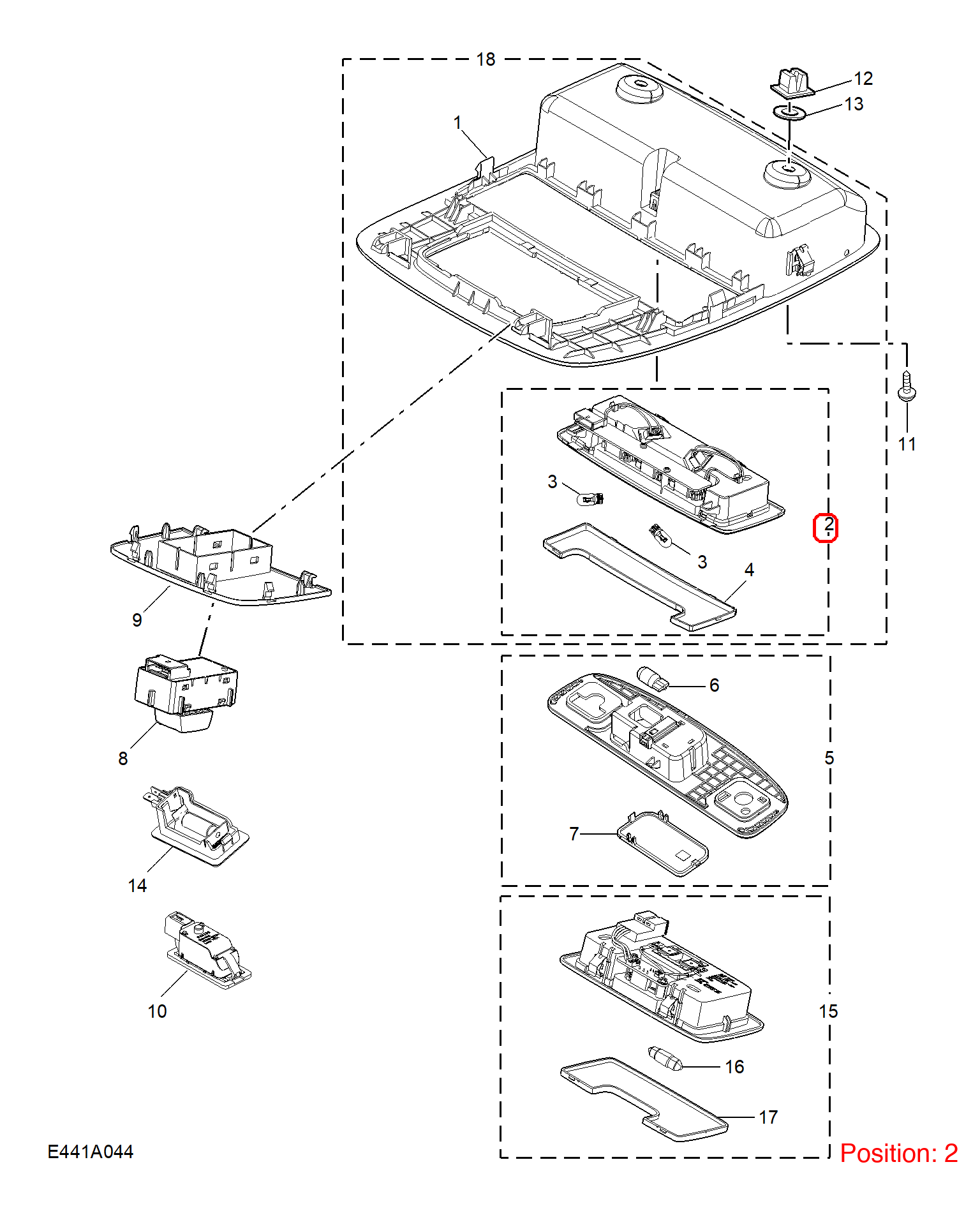 MG Reading light OEM 10504328NBC FOR MG 10504328NBC-MG_OEM