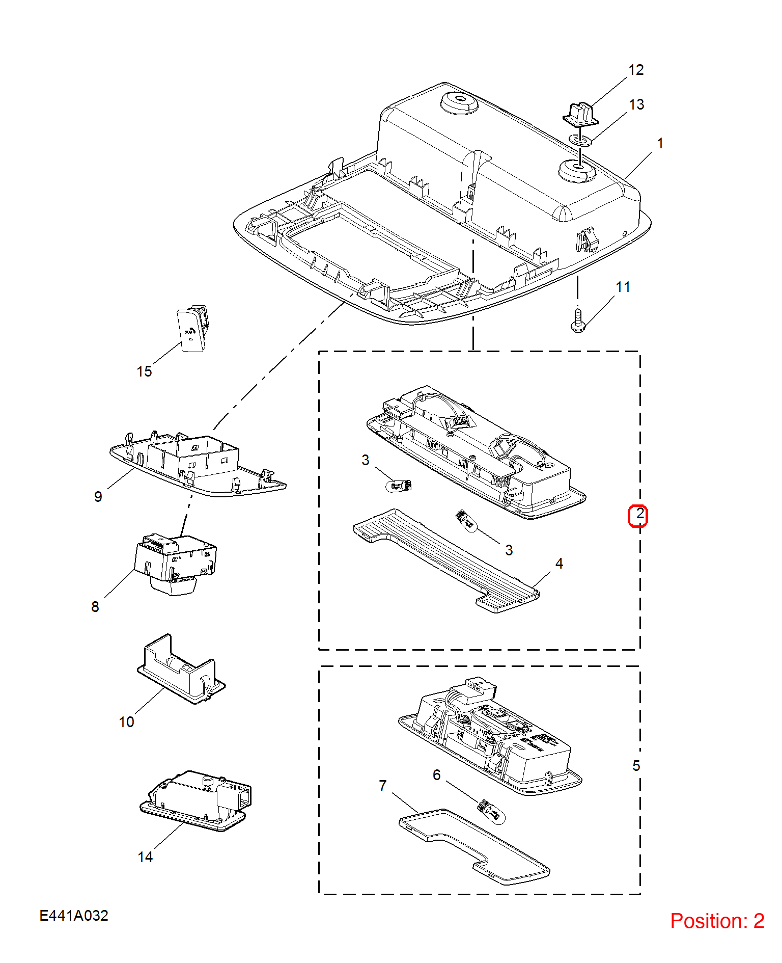 MG Reading light OEM 10504329PMC FOR MG5 10504329PMC-MG_OEM