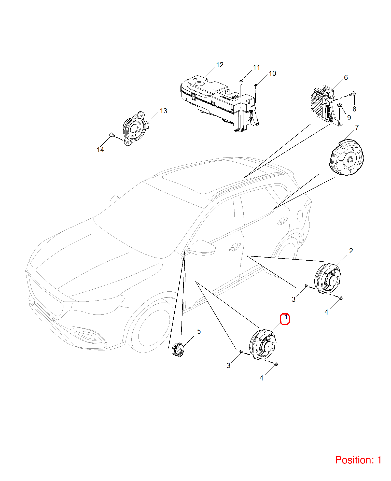 MG Door speaker OEM 10507262 FOR MG 10507262-MG_OEM