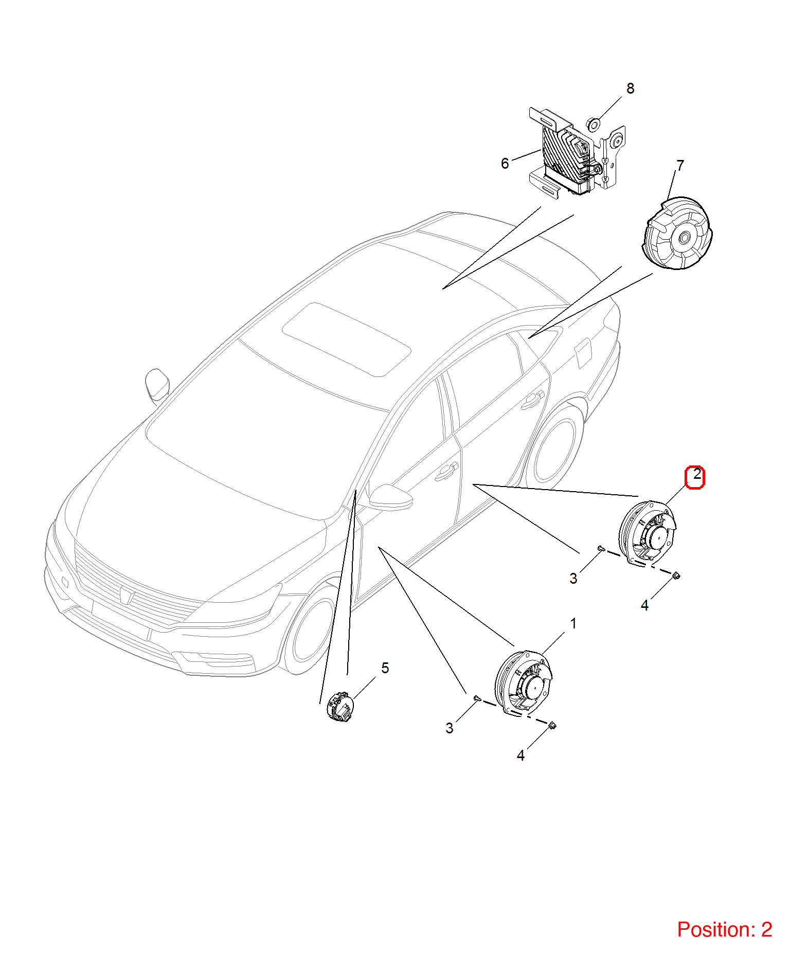 MG Door speaker OEM 10507263 FOR MG MG6 10507263-MG_OEM