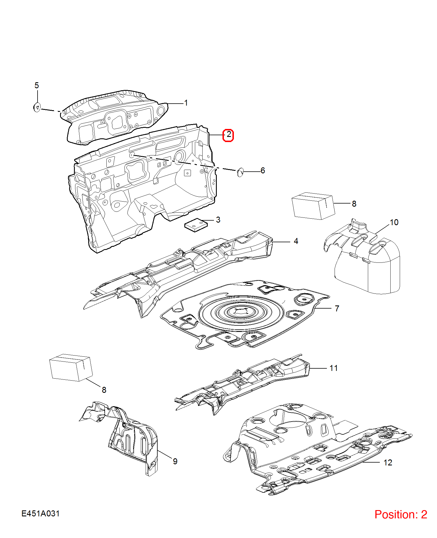 MG Firewall insulation cotton OEM 10507836 FOR MG 10507836-MG_OEM