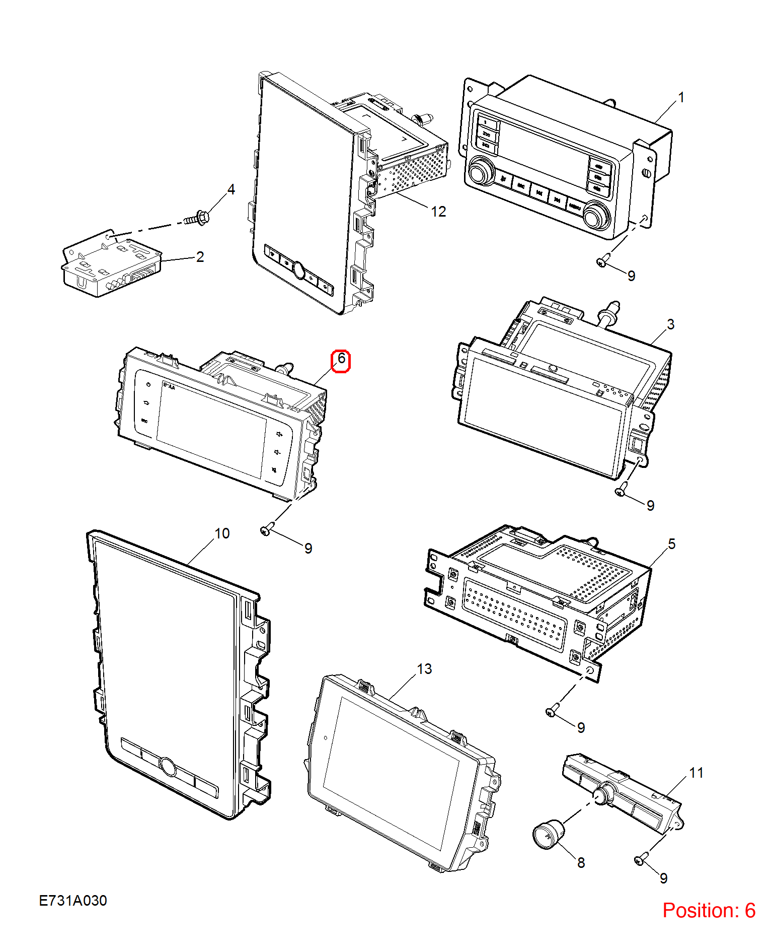 MG Multimedia player OEM 10507969 FOR MG6 10507969-MG_OEM