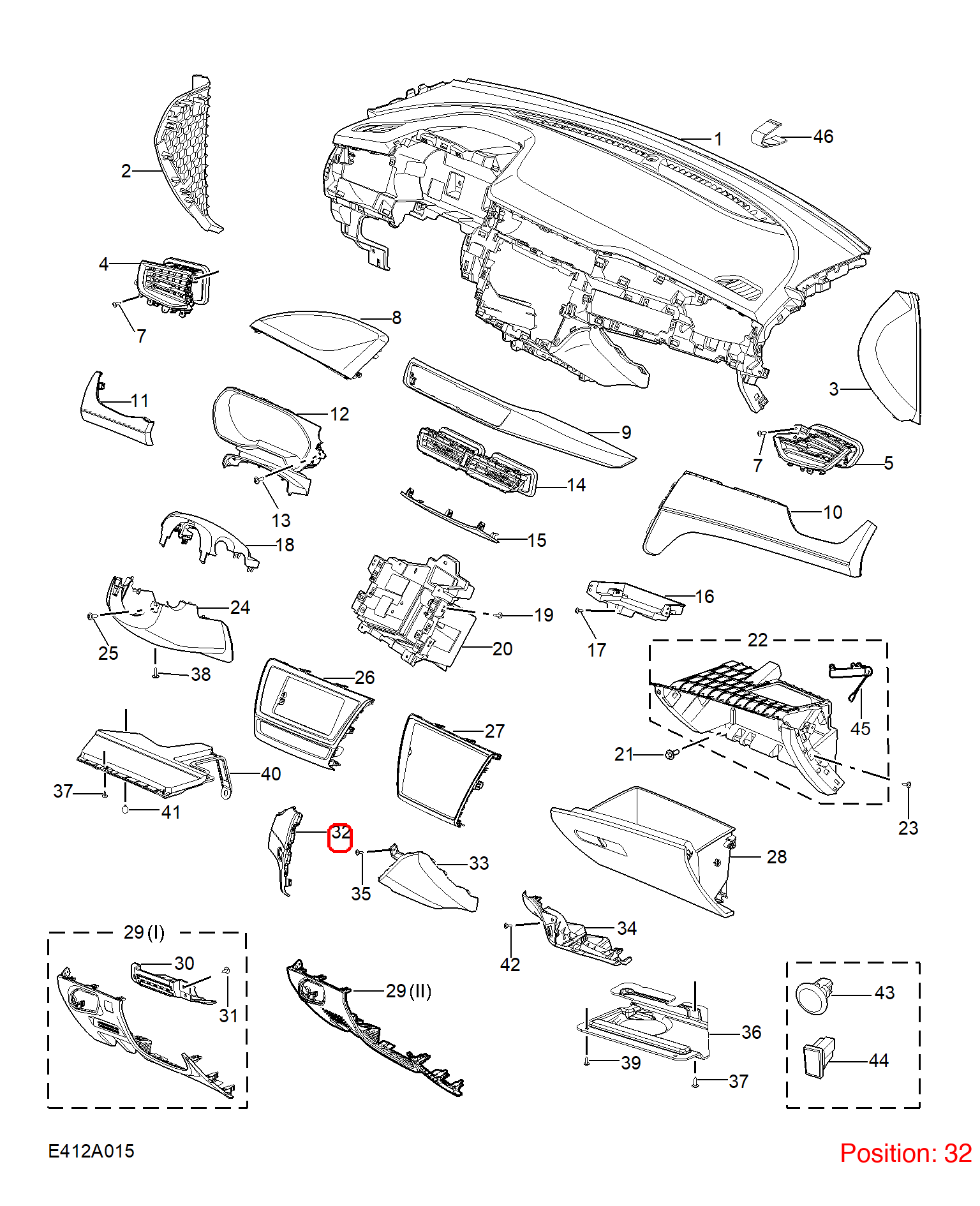 MG Instrument panel side trim OEM 10508954CLB1 FOR MG5 10508954CLB1-MG_OEM