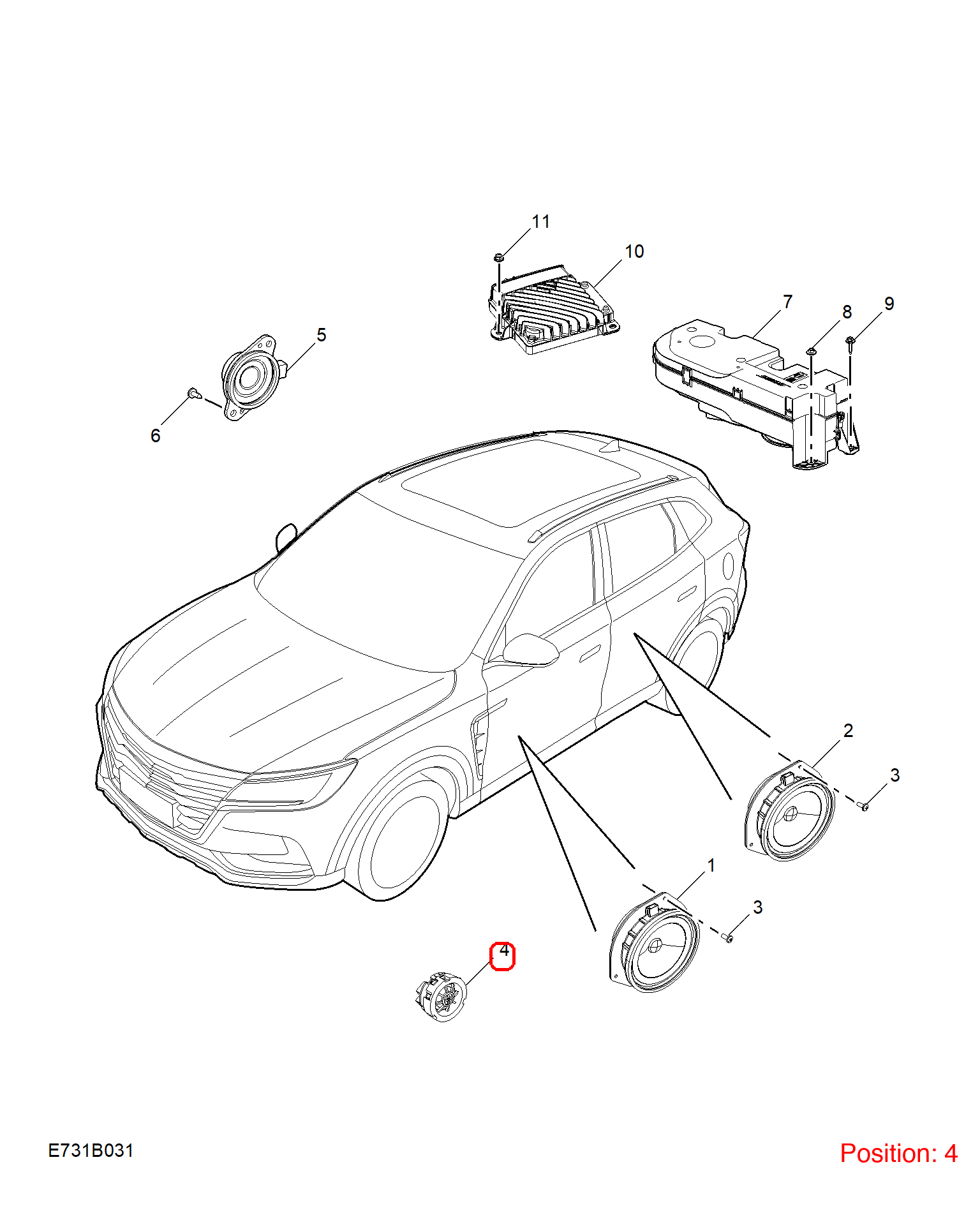 MG Speaker OEM 10510251 FOR MG MG6 10510251-MG_OEM