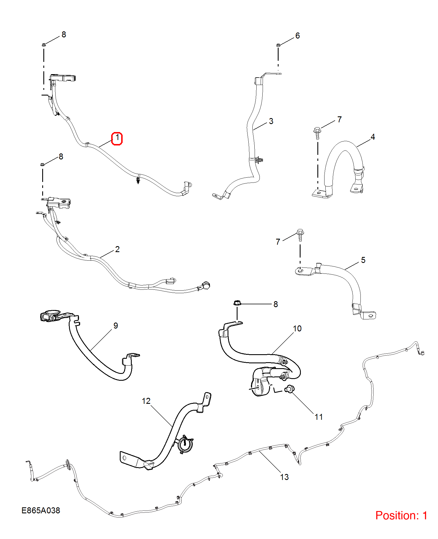 MG Positive wire OEM 10514915 FOR MG 10514915-MG_OEM