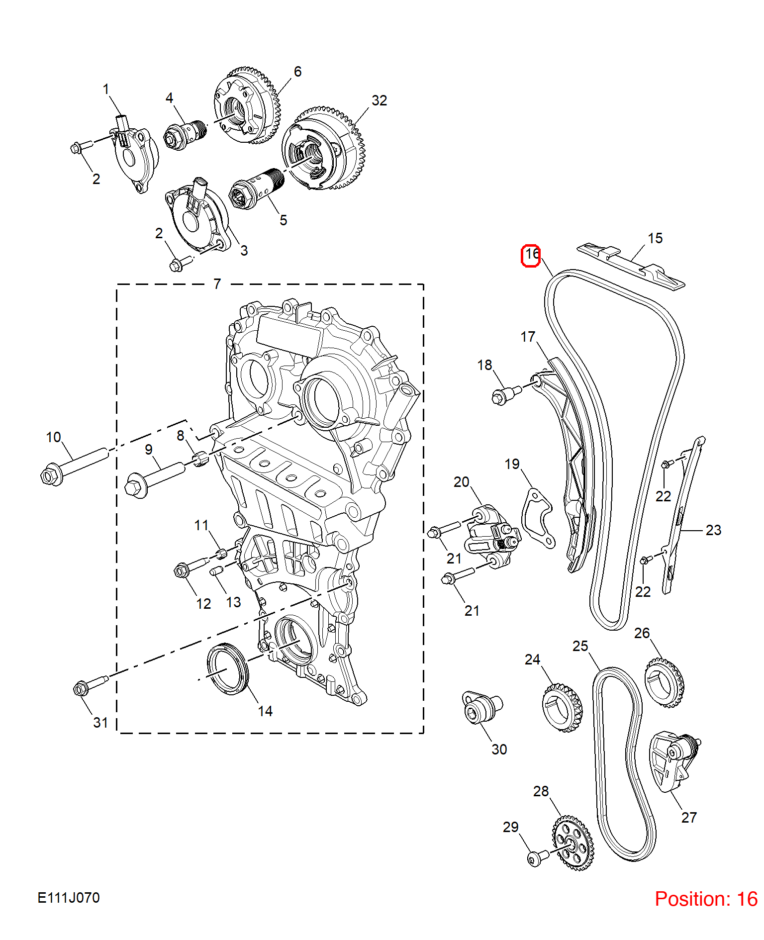 MG Timing chain OEM 10523651 FOR MG5 10523651-MG_OEM