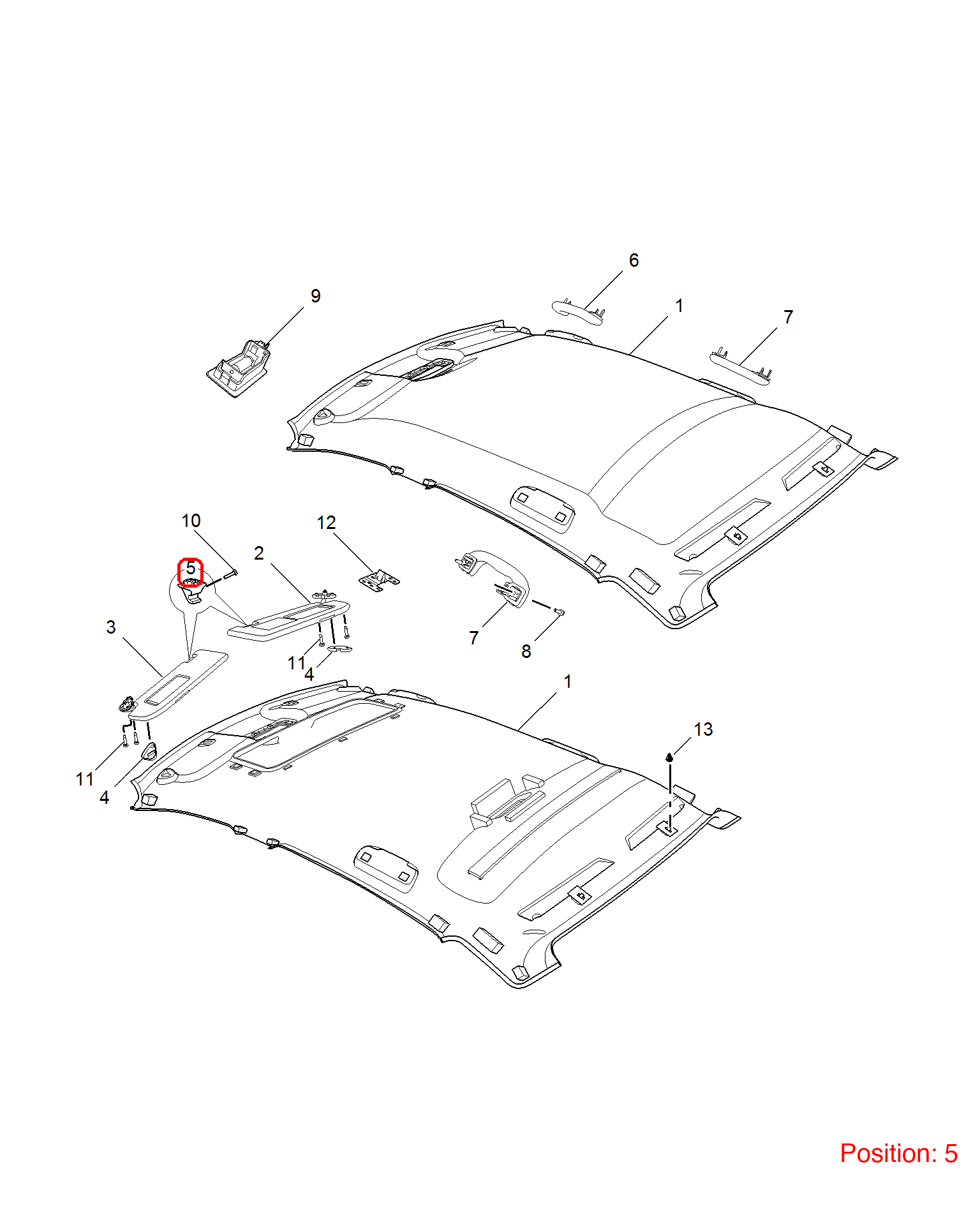 MG Sun visor clip OEM 10524509ASA FOR MG MG6 10524509ASA-MG_OEM